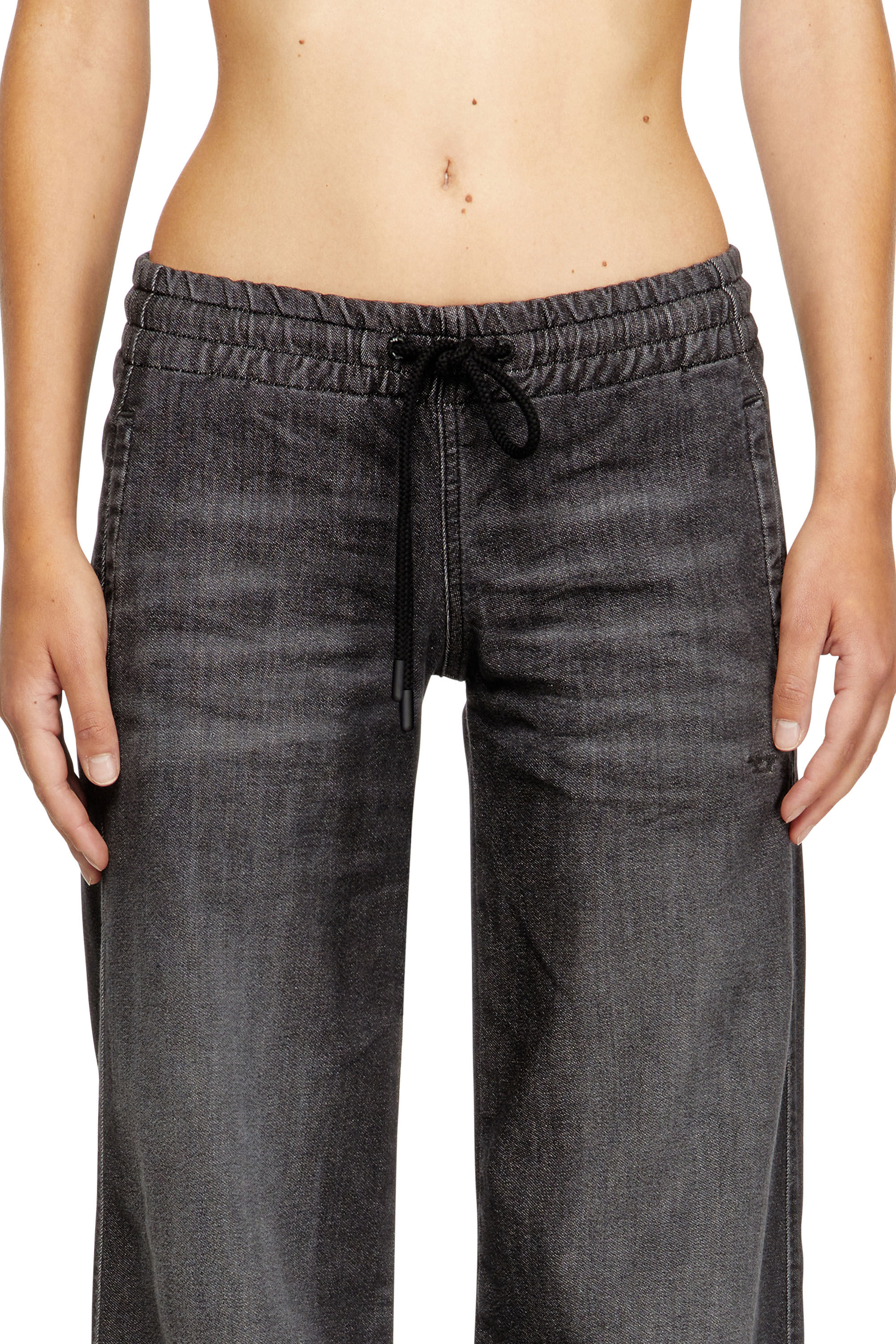 Women's Relaxed Jeans | Black/Dark grey | Diesel 2078 D-Ainty