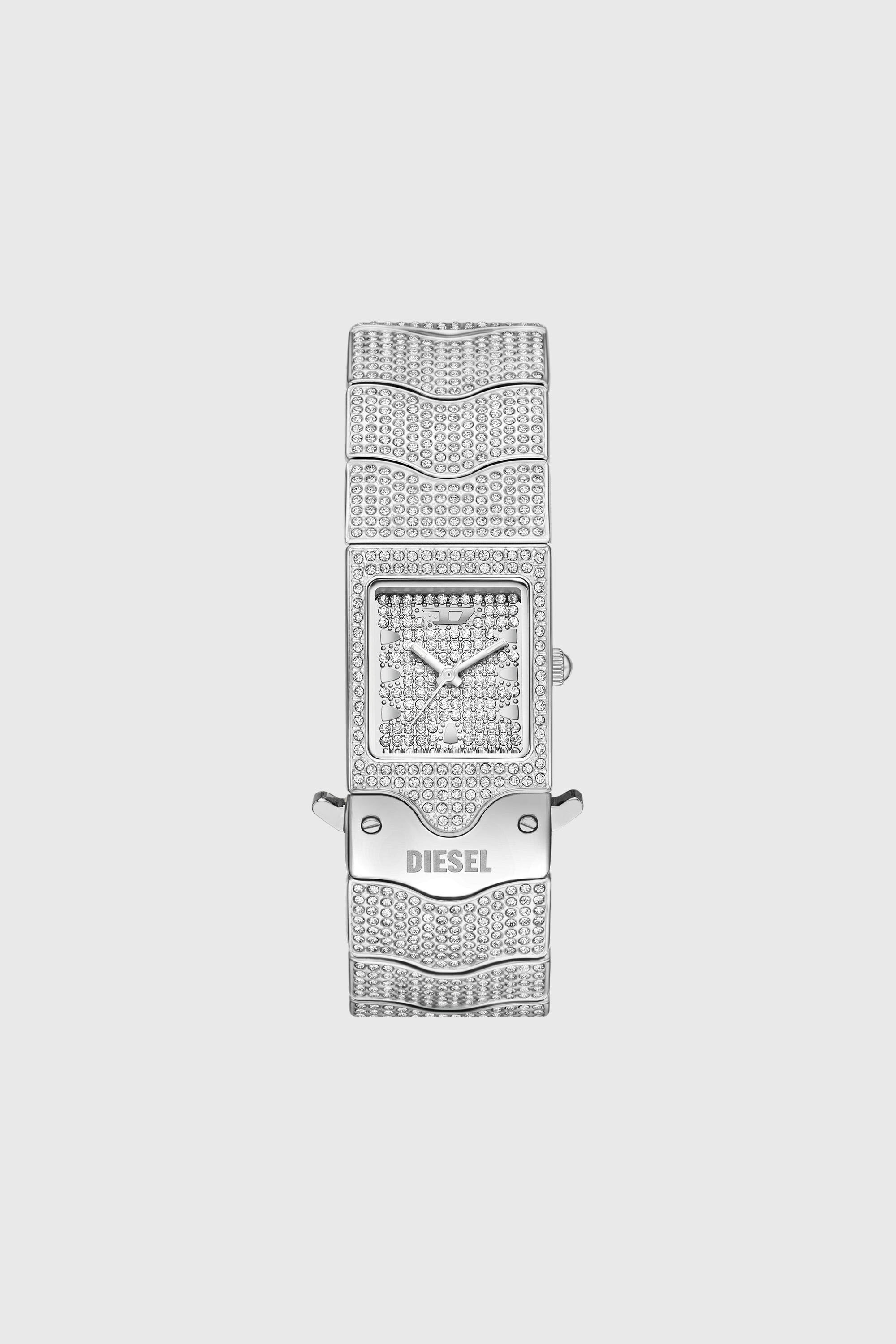 Diesel - DZ2247 WATCH, Man's Closer limited edition stainless steel pav&eacute; watch in Silver - 1