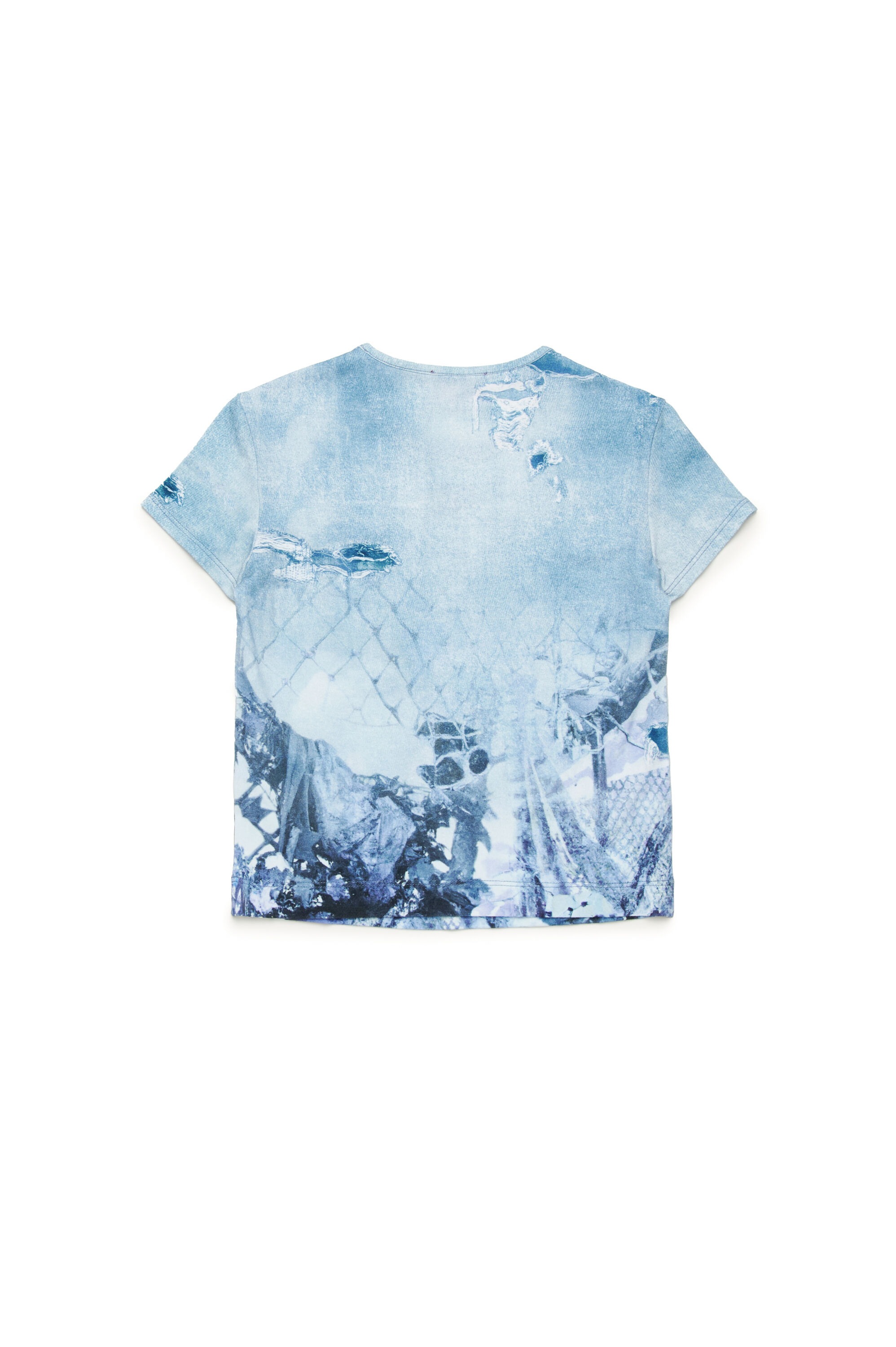Diesel - TUNCSKI, T-shirt avec imprimé Camouflower Femme in Bleu - 2
