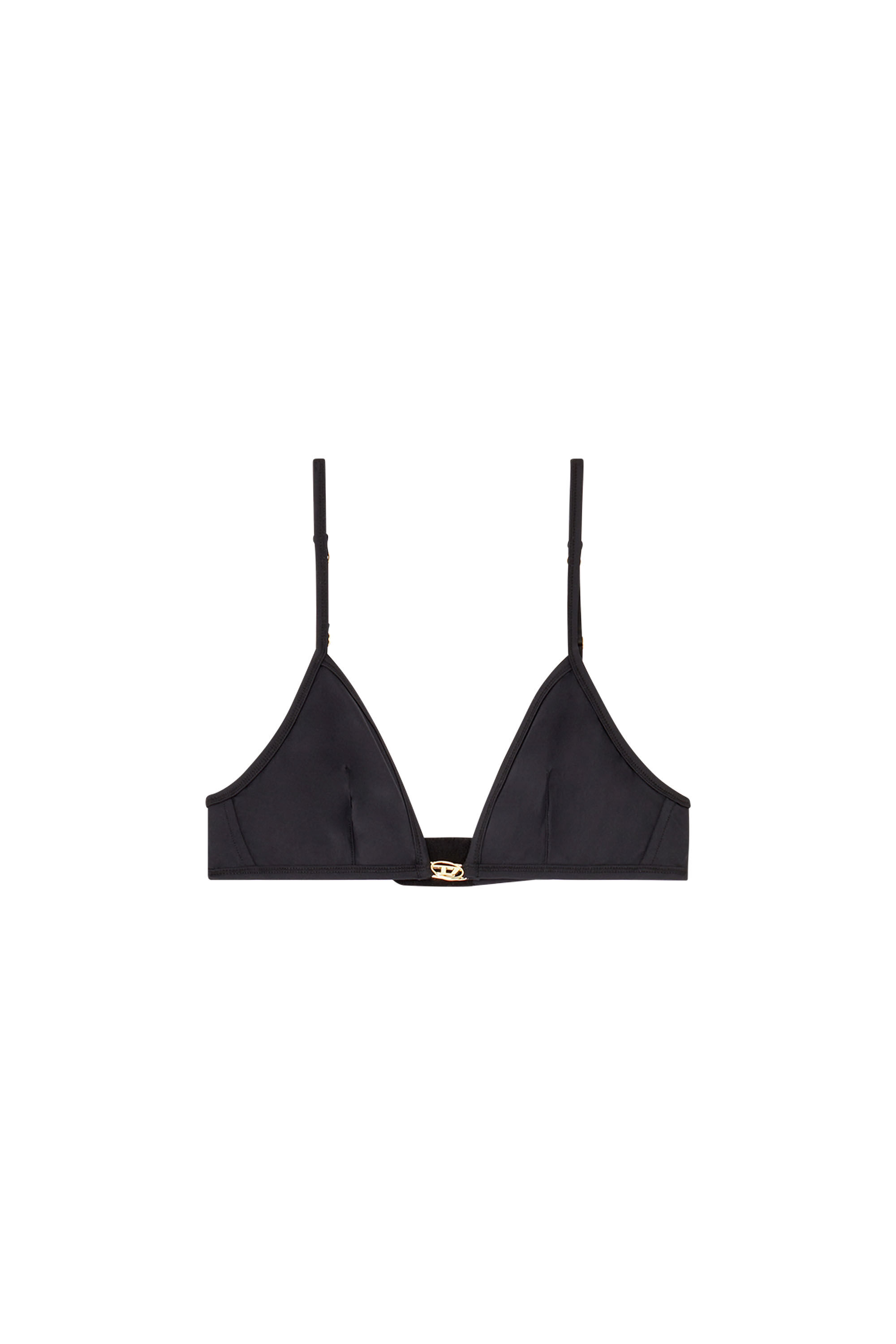 Diesel - LUNA-UTLT, Soutien-gorge triangle en nylon avec d&eacute;tail Oval D Femme in Noir - 6