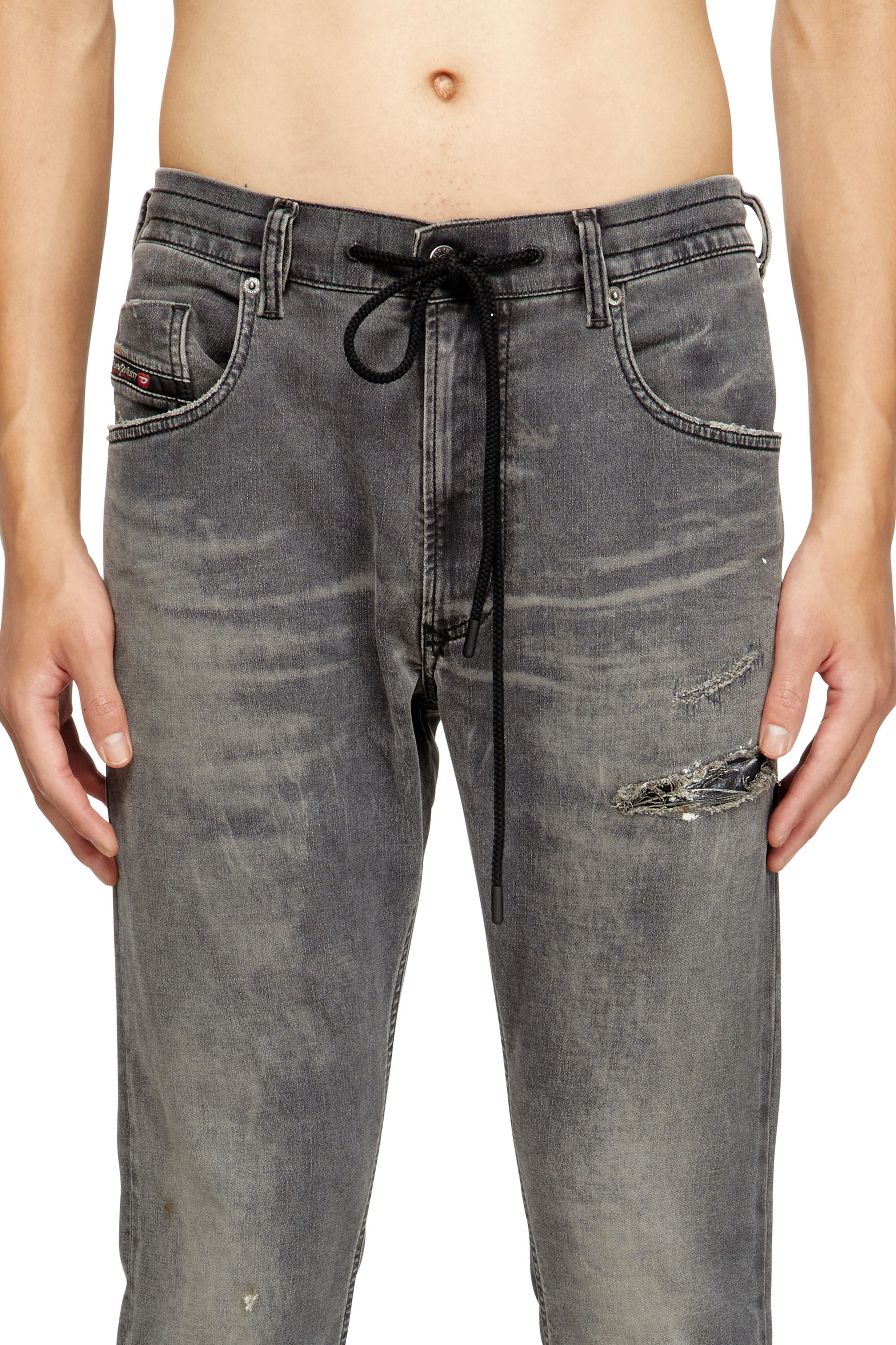 Diesel - Male's Regular 2032 D-Krooley Joggjeans® 068SB, Black/Dark Grey - 5
