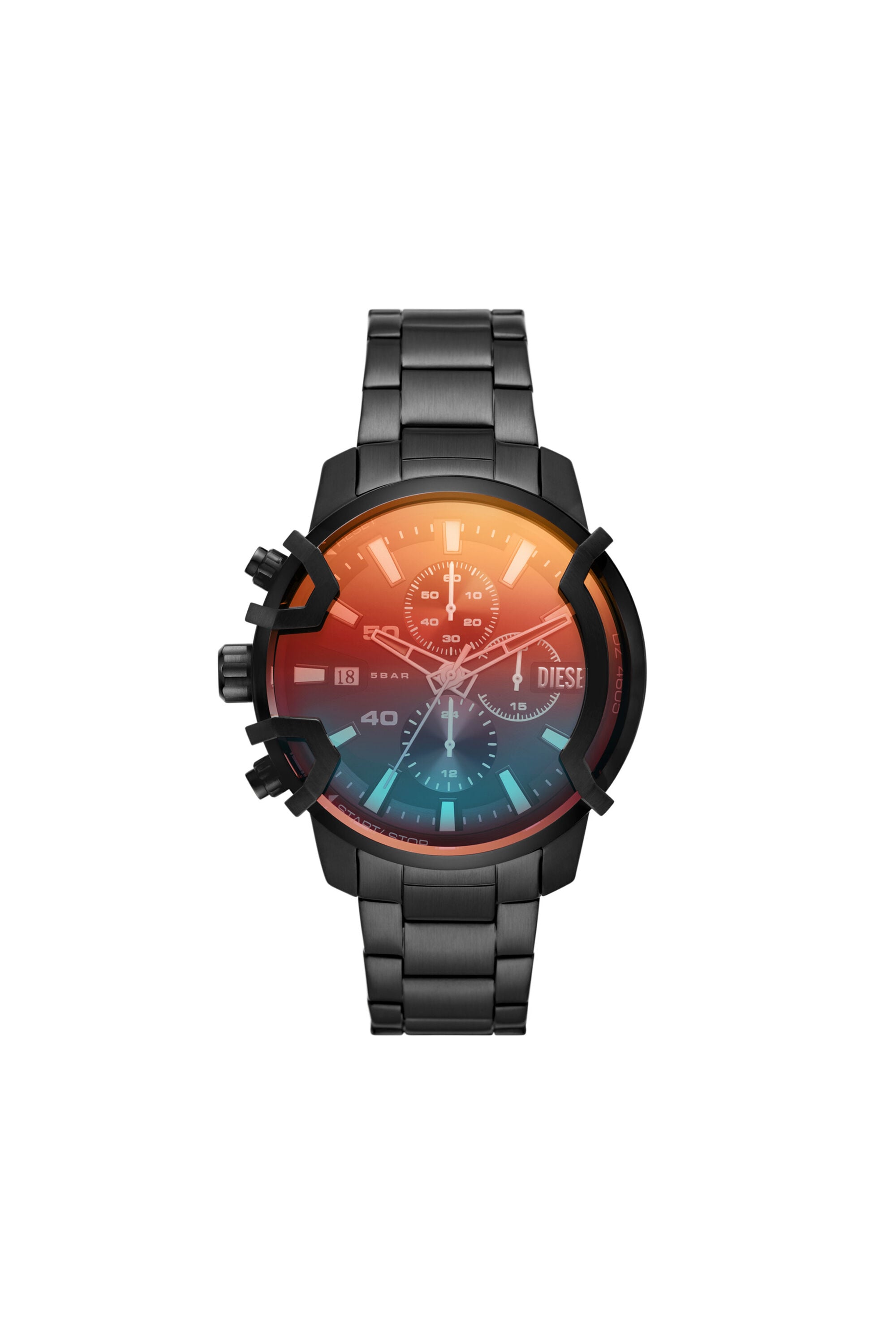 DZ4605: Griffed Chronograph Black-Tone Stainless Steel Watch