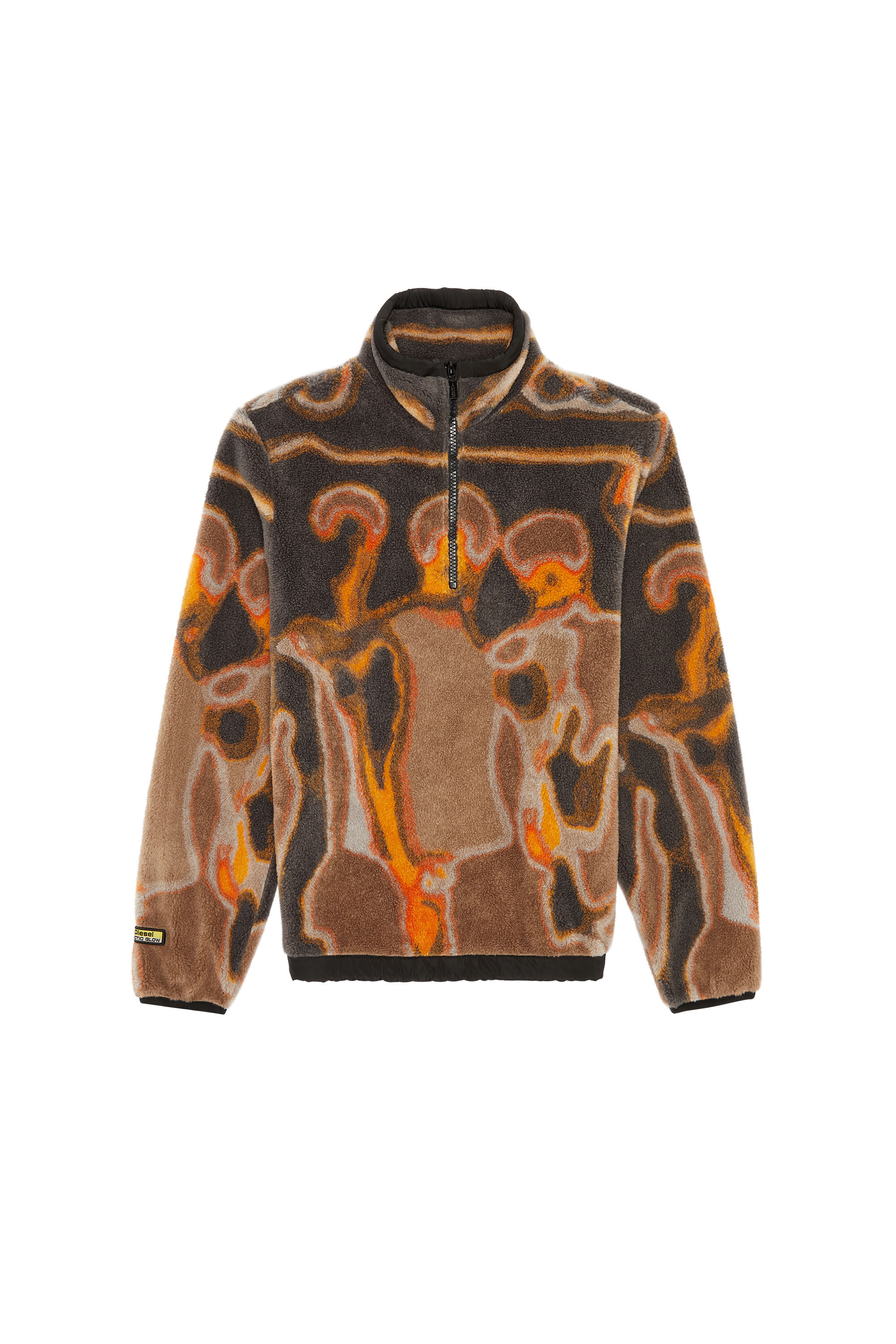 Diesel - S-TRAILER, Sudadera con media cremallera de teddy jacquard Hombre in Multicolor - 2