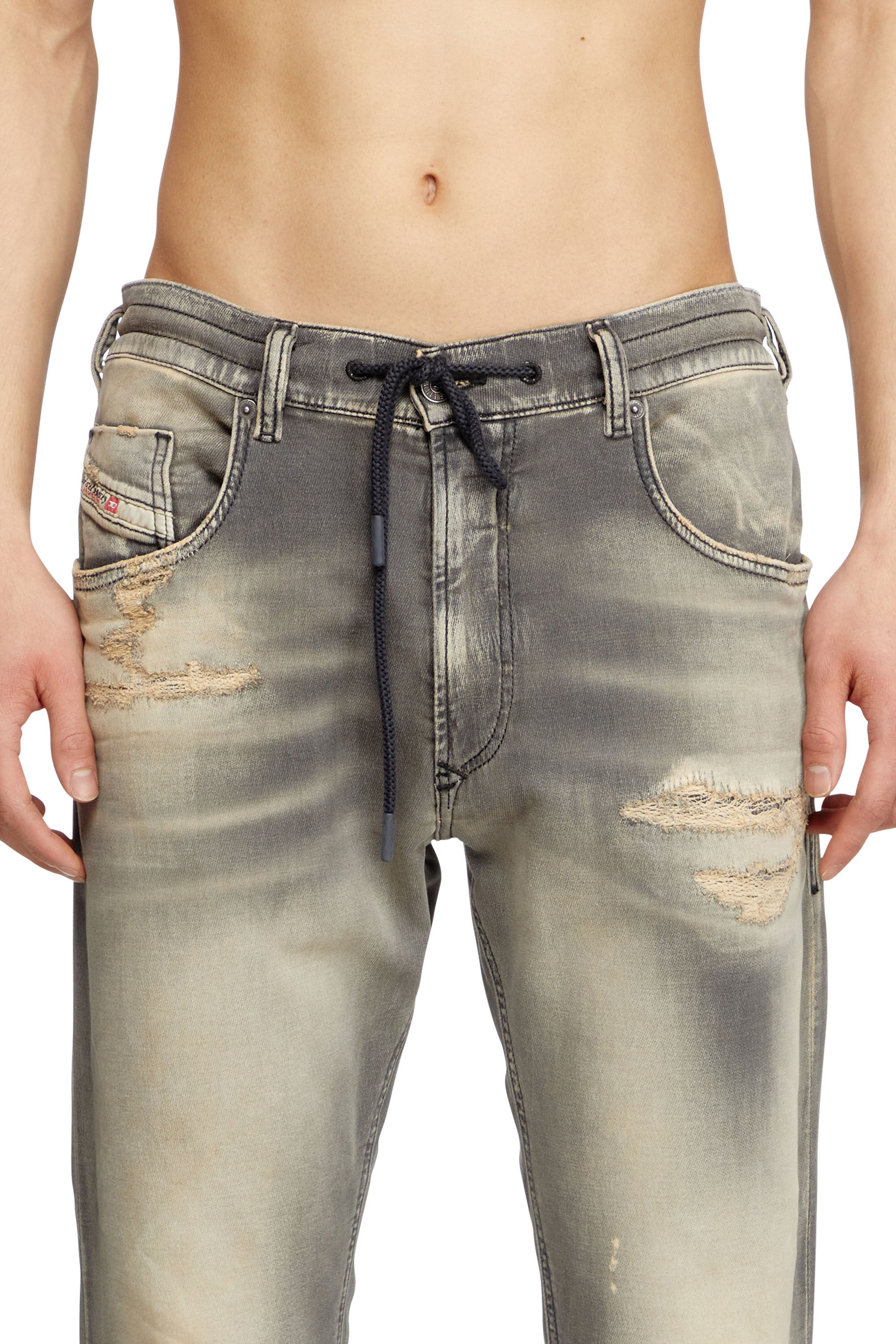 Diesel - Regular 2032 D-Krooley Joggjeans® 068PF Homme, Gris Clair - Image 5