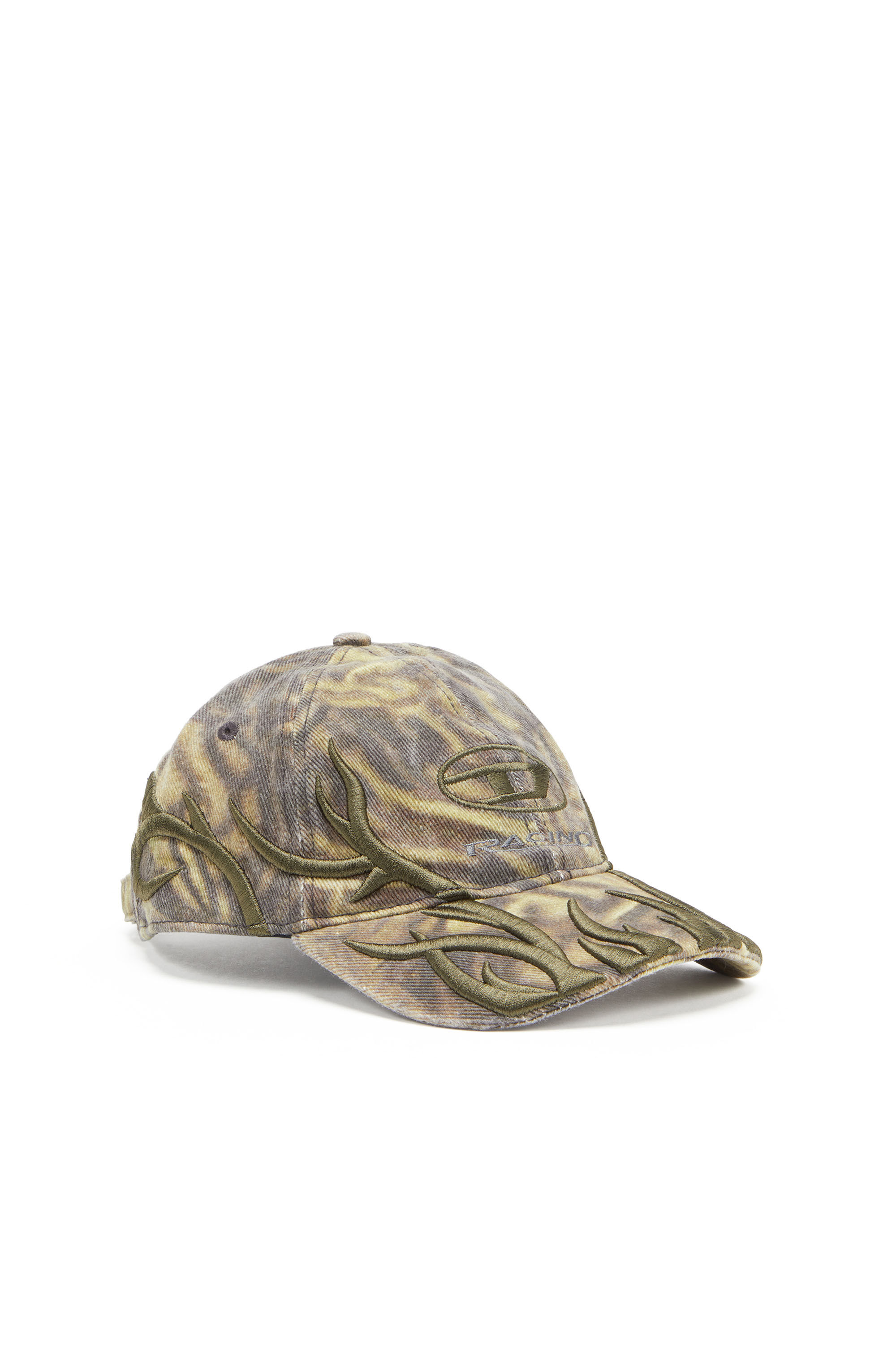 Diesel - C-AREN, Casquette de baseball camouflage avec broderie Homme in Polychrome - 1