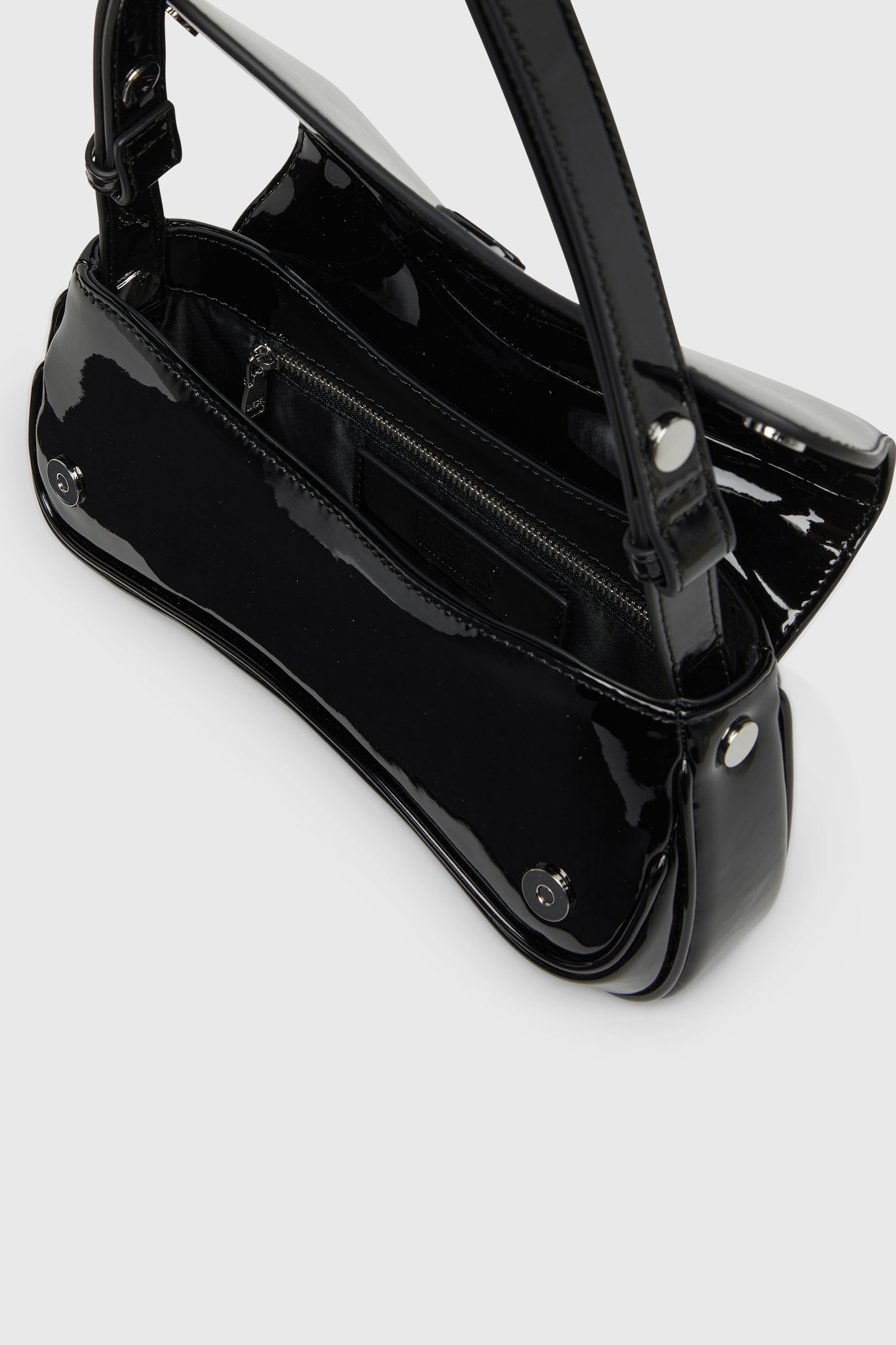Diesel - PLAY CLUTCH, Woman's Play-Clutch in glossy PU in Black - 4