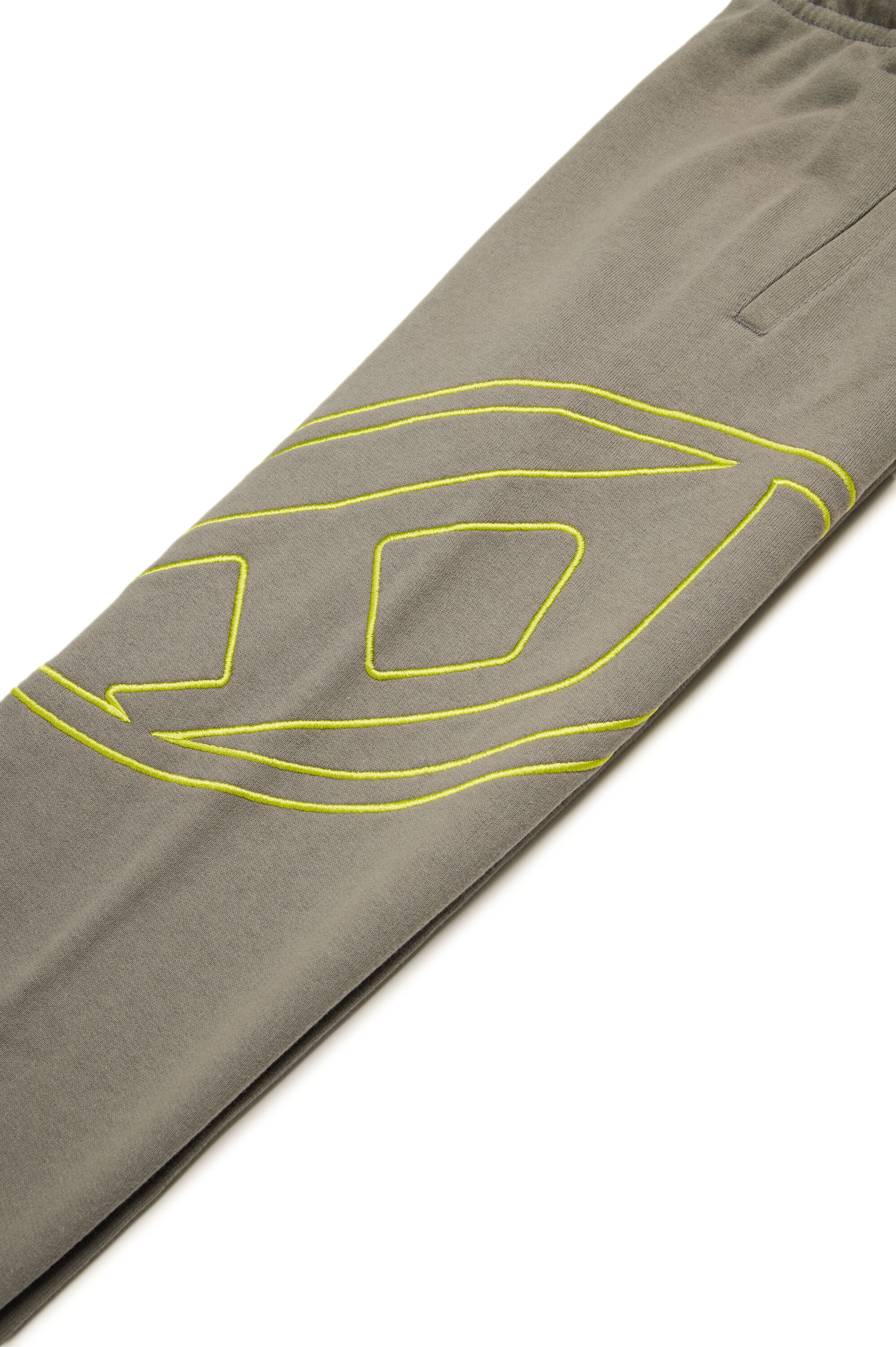 Diesel - PMARKYMEGOVALD, Male's Sweatpants with mega Oval D embroidery in Grey - 4