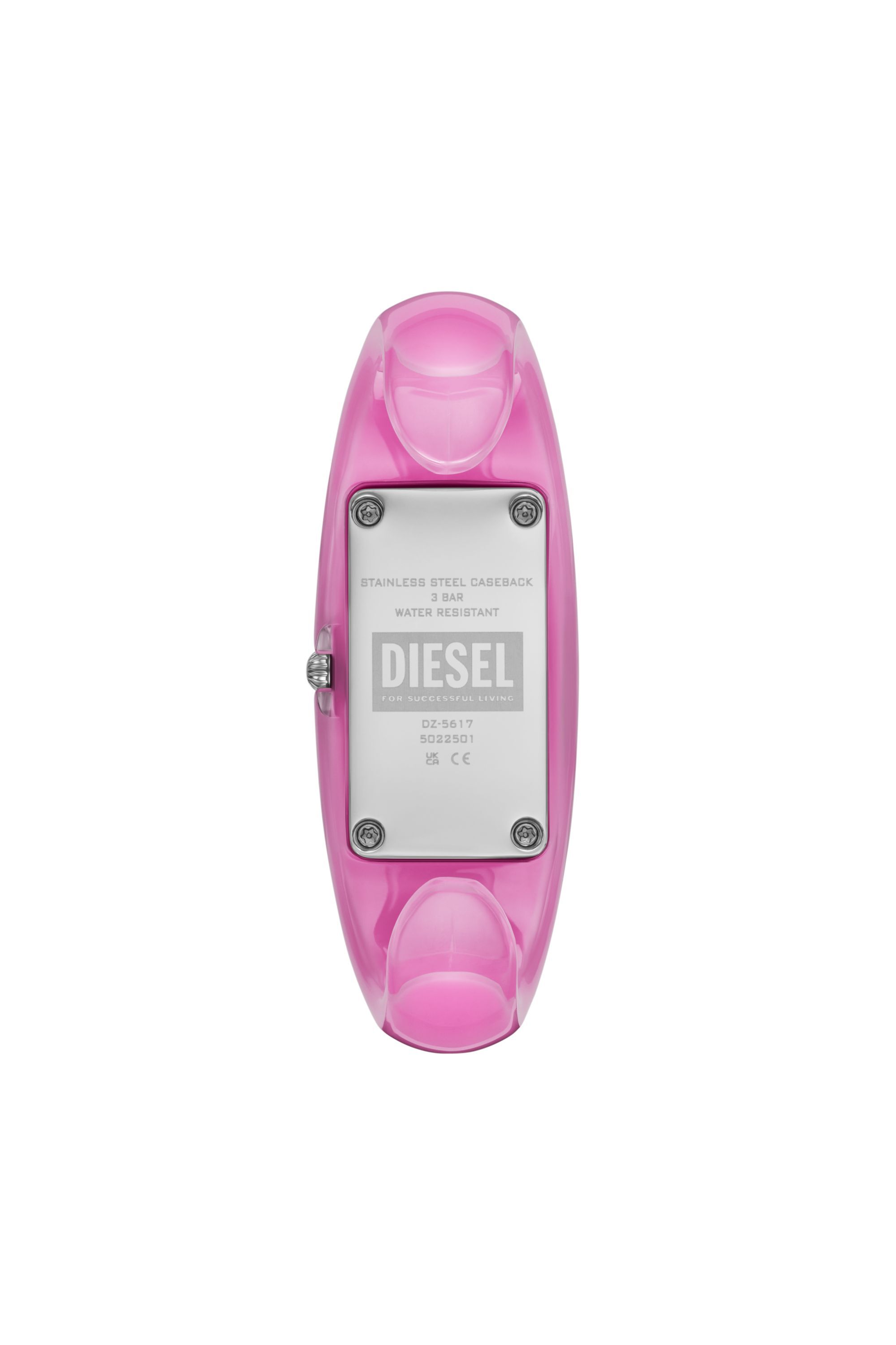 Women's Diesel Wonder-D Two-Hand Pink Nylon Resin Watch | Pink