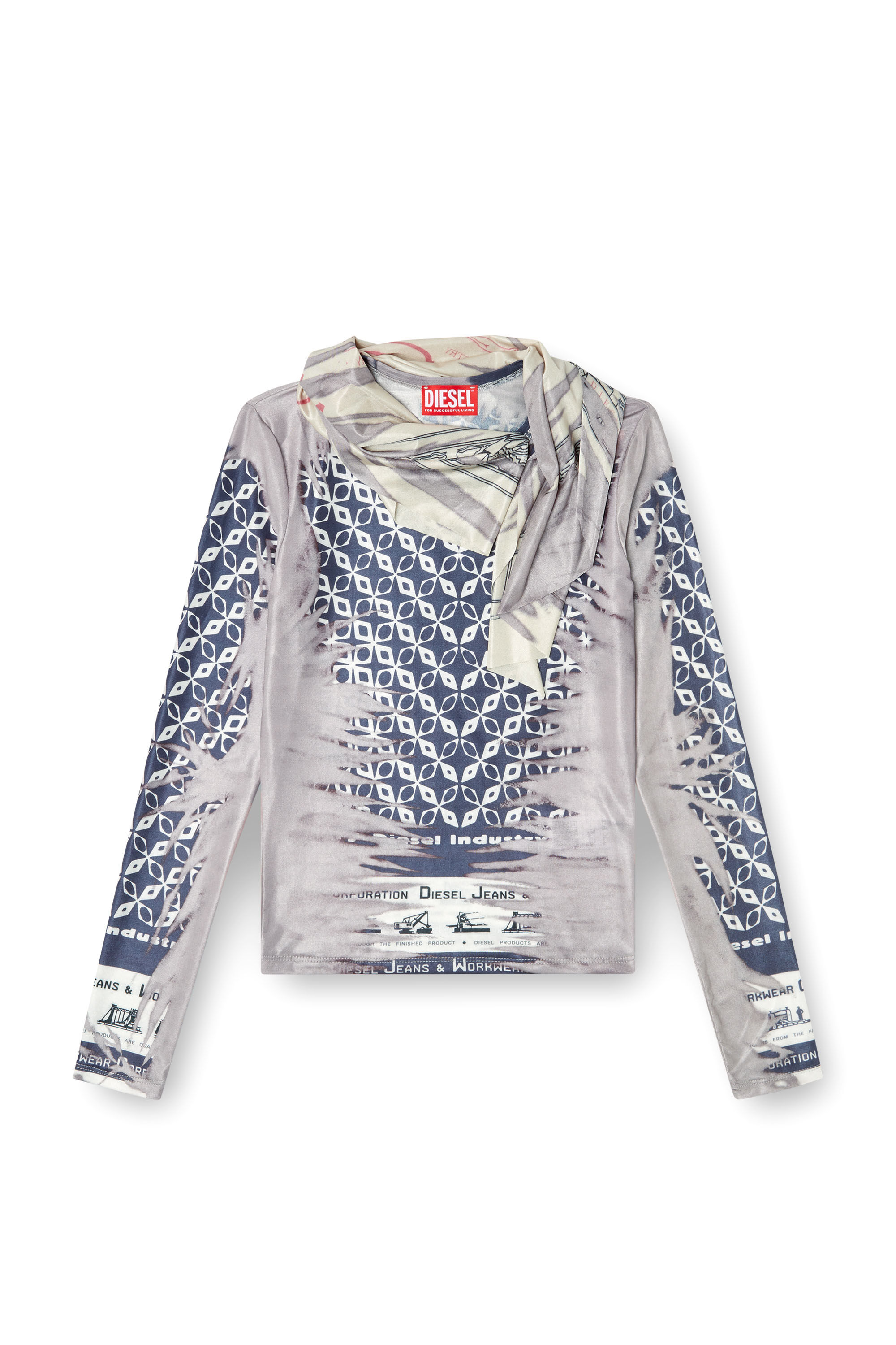 Women's Top with bandana neck tie | Multicolor | Diesel