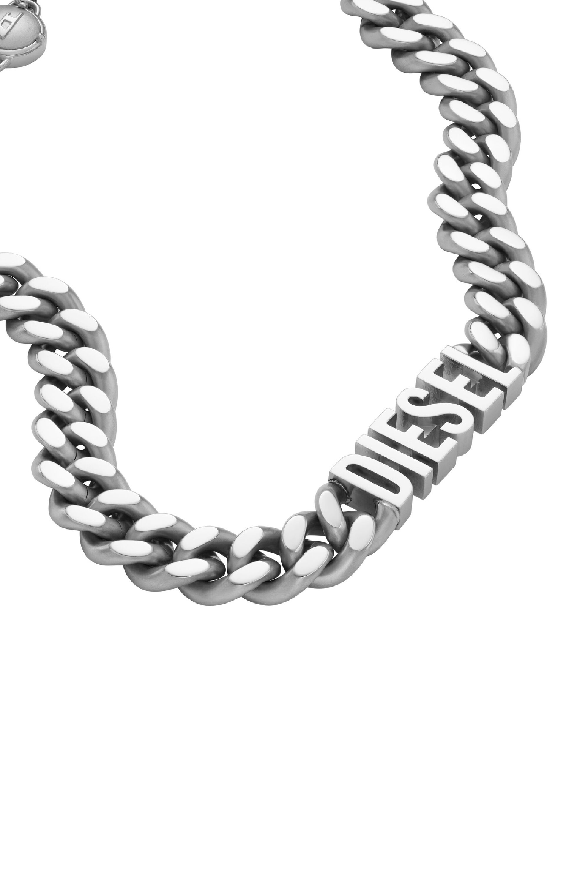 Men's Stainless steel choker necklace | Silver | Diesel