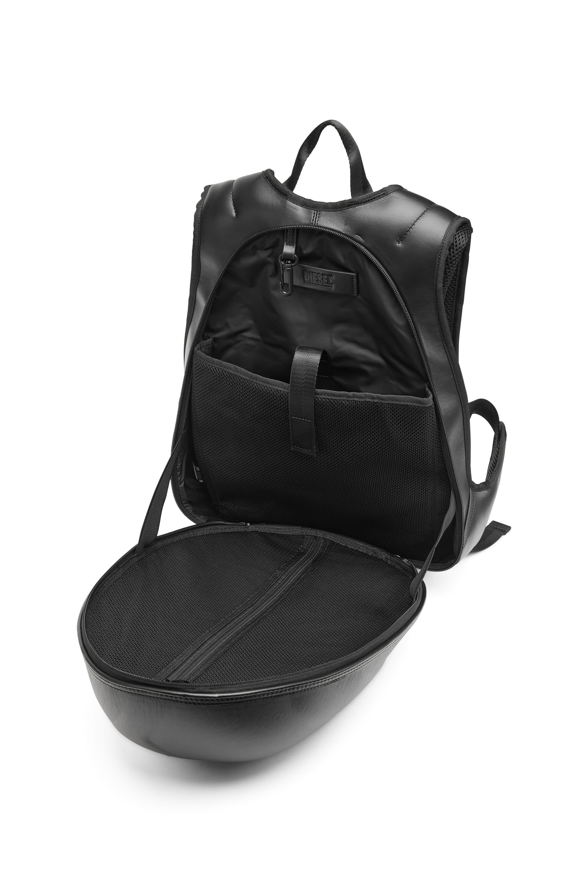Diesel - 1DR-POD BACKPACK, Male's 1DR-Pod Backpack - Hard shell leather backpack in Black - 2