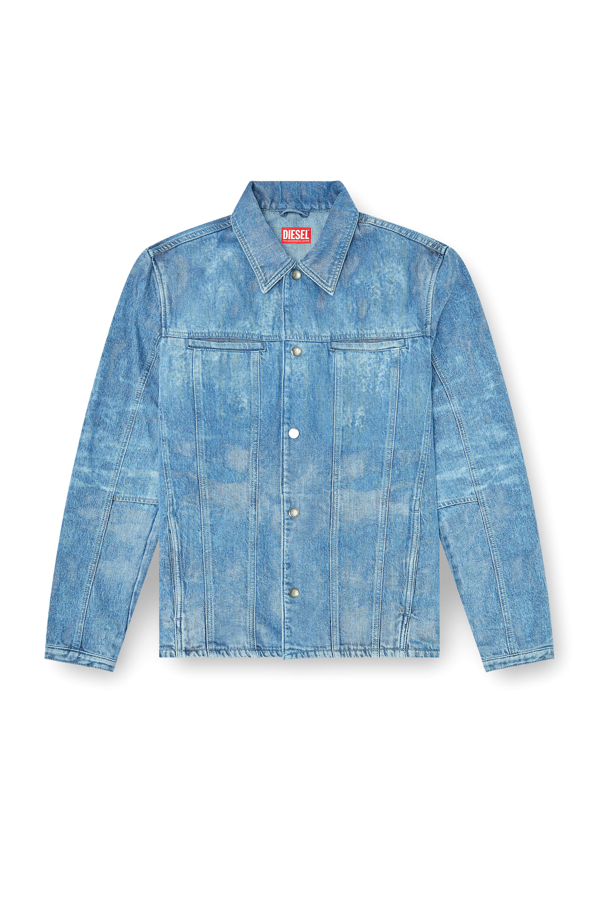 Men's Jacket in satin denim | Blue | Diesel