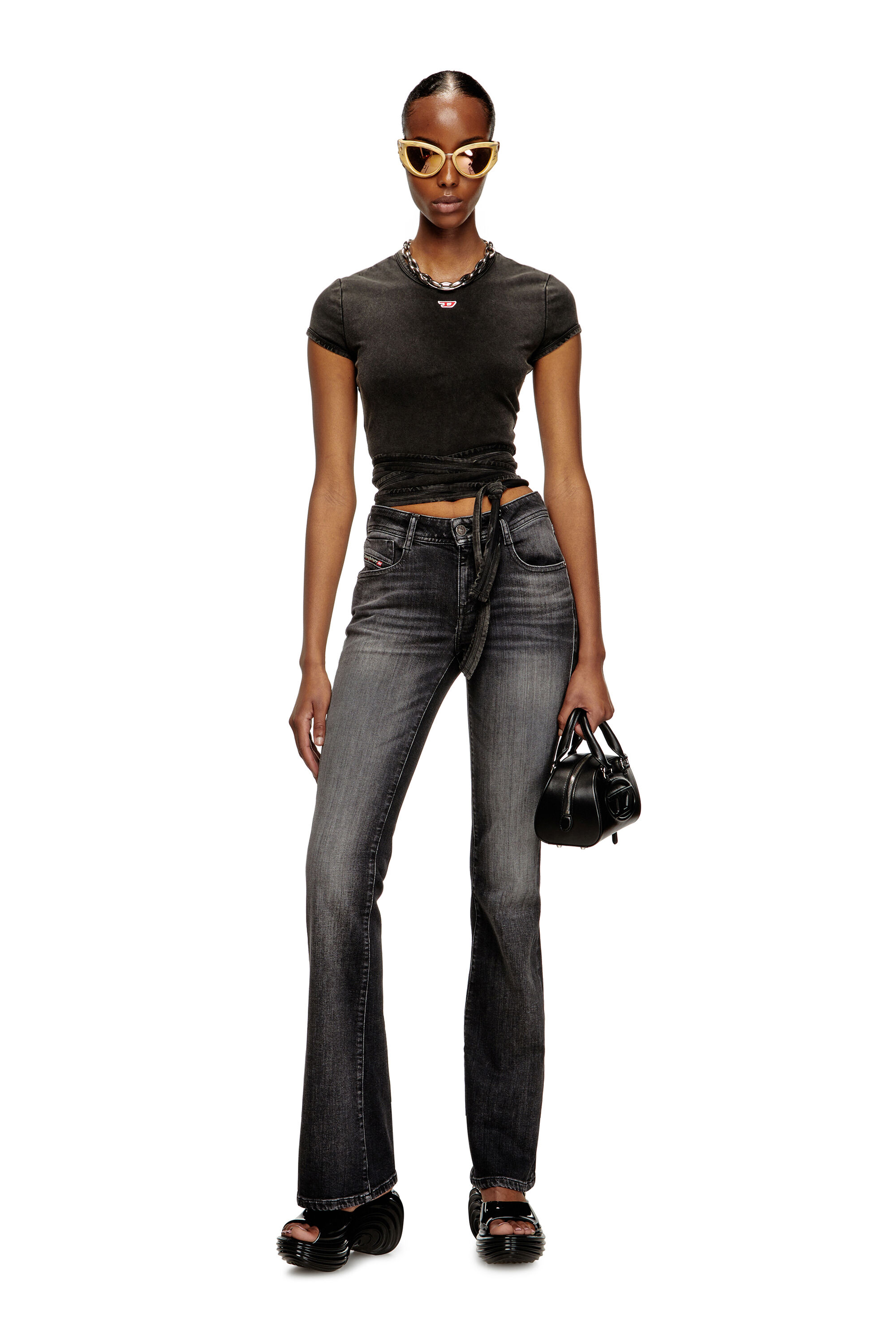 靴 MELISSA QUANTUM PLATFORM + DIESEL AD 37 Women's Platform mule in Melflex® | Black | Diesel