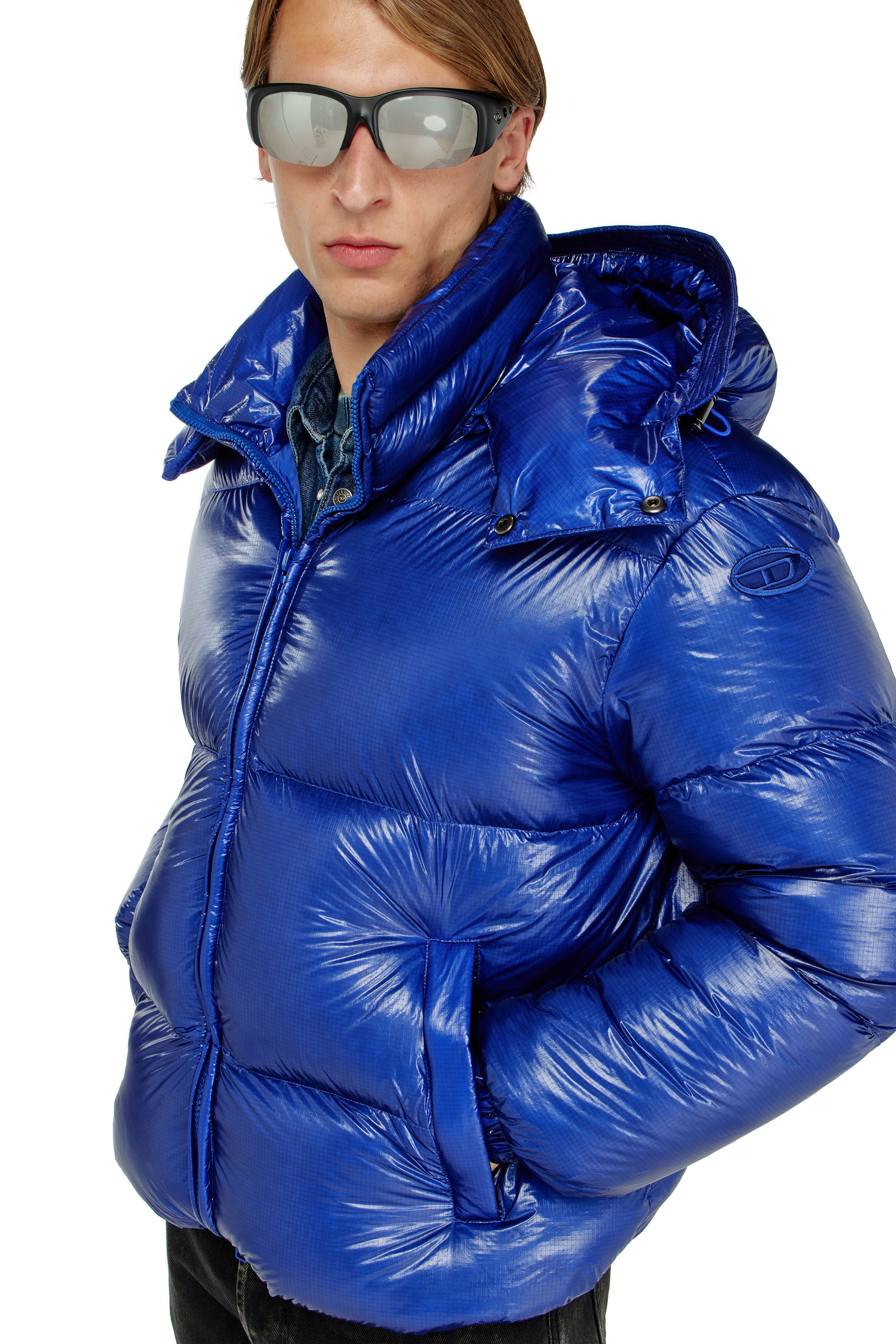Diesel - W-ROLFYS-WRD-BKCP, Chaqueta acolchada con capucha desmontable Hombre in ToBeDefined - 4