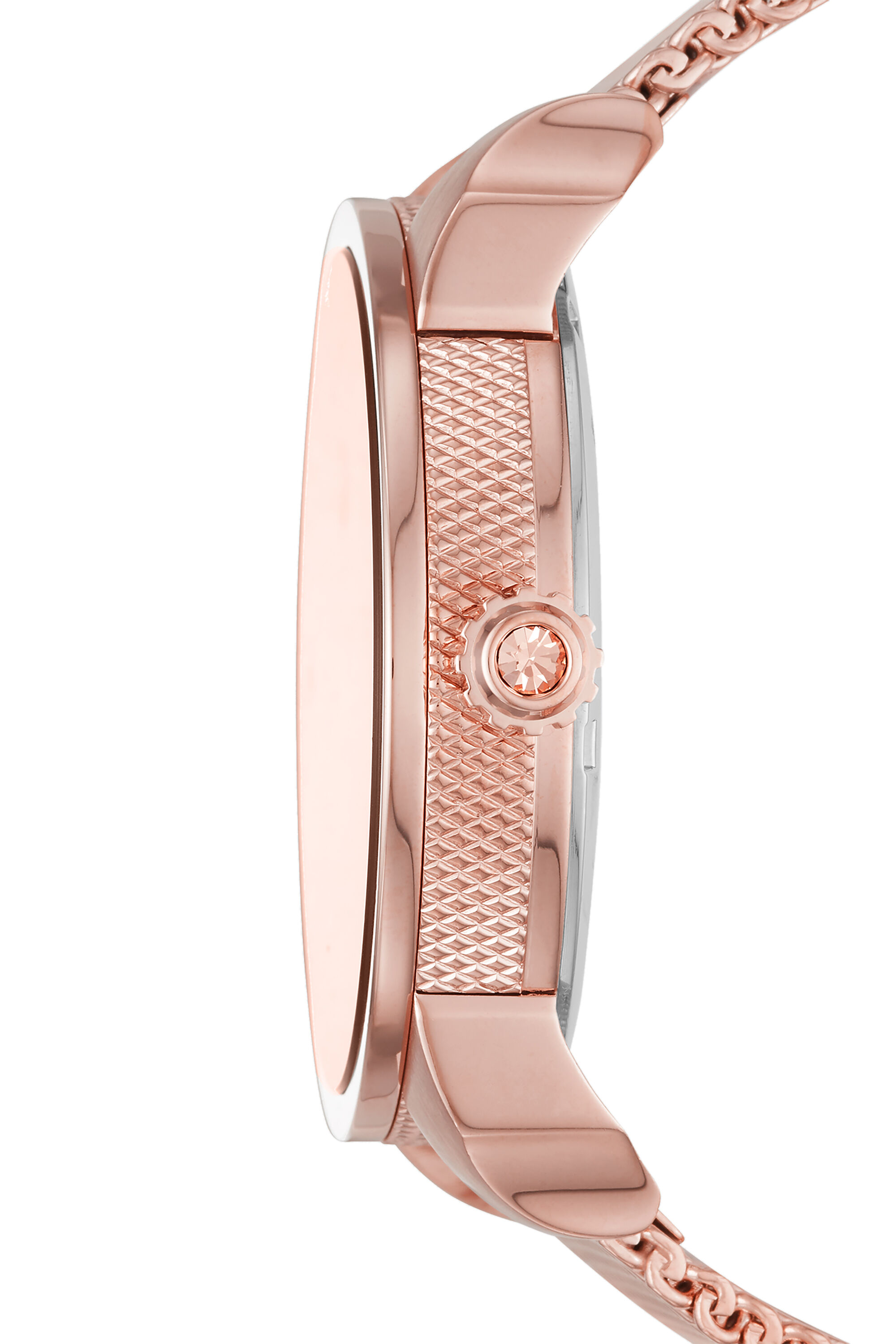 Diesel - DZ5600, Woman's Mini Daddy Multifunction Rose Gold-Tone Stainless Steel Watch in Pink - 3
