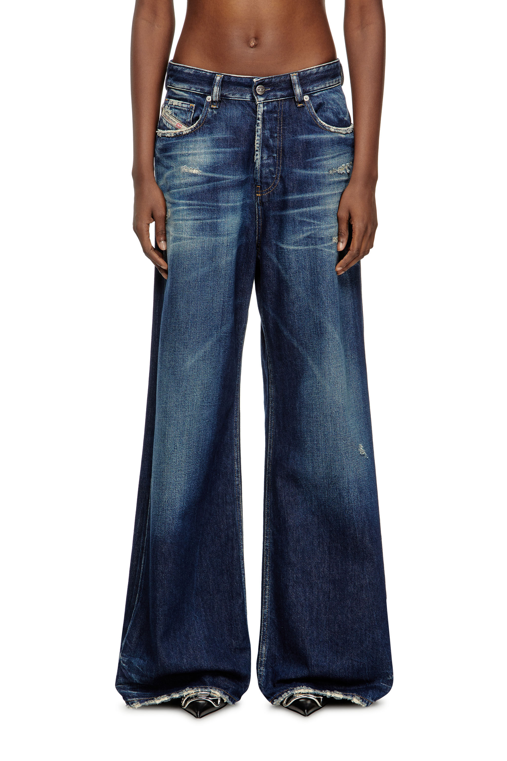 Diesel - Female's Relaxed Jeans 1996 D-Sire 09M06, Dark Blue - 3
