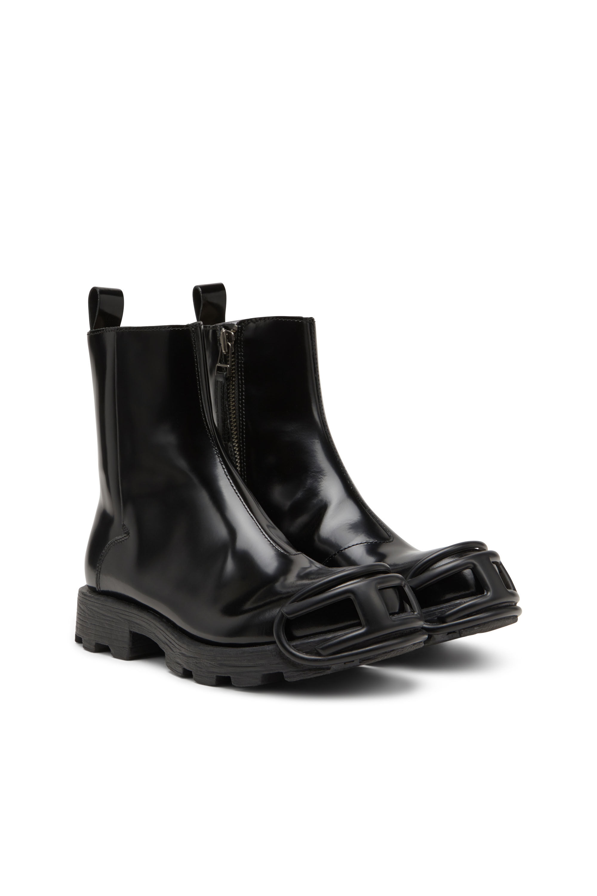 DIESEL D-HAMMER BT ZIP D BOOTS BLACK ブーツ Men's D-Hammer - Leather boots with zipper | Black | Diesel