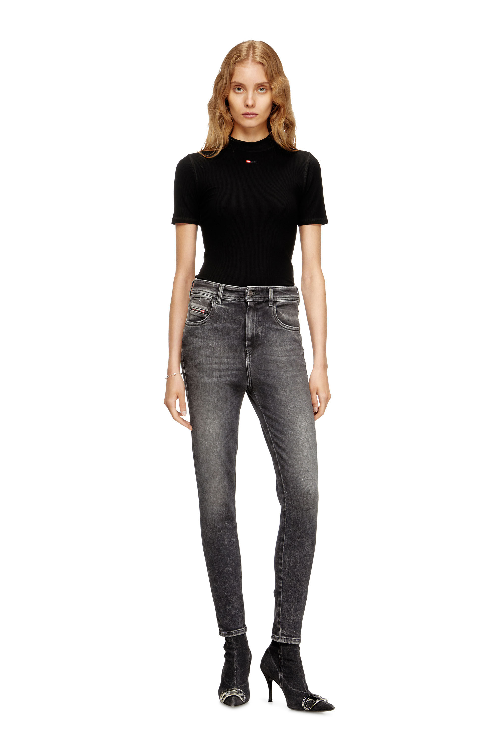 Women's Skinny Jeans | Black/Dark grey | Diesel 1984 Slandy-High
