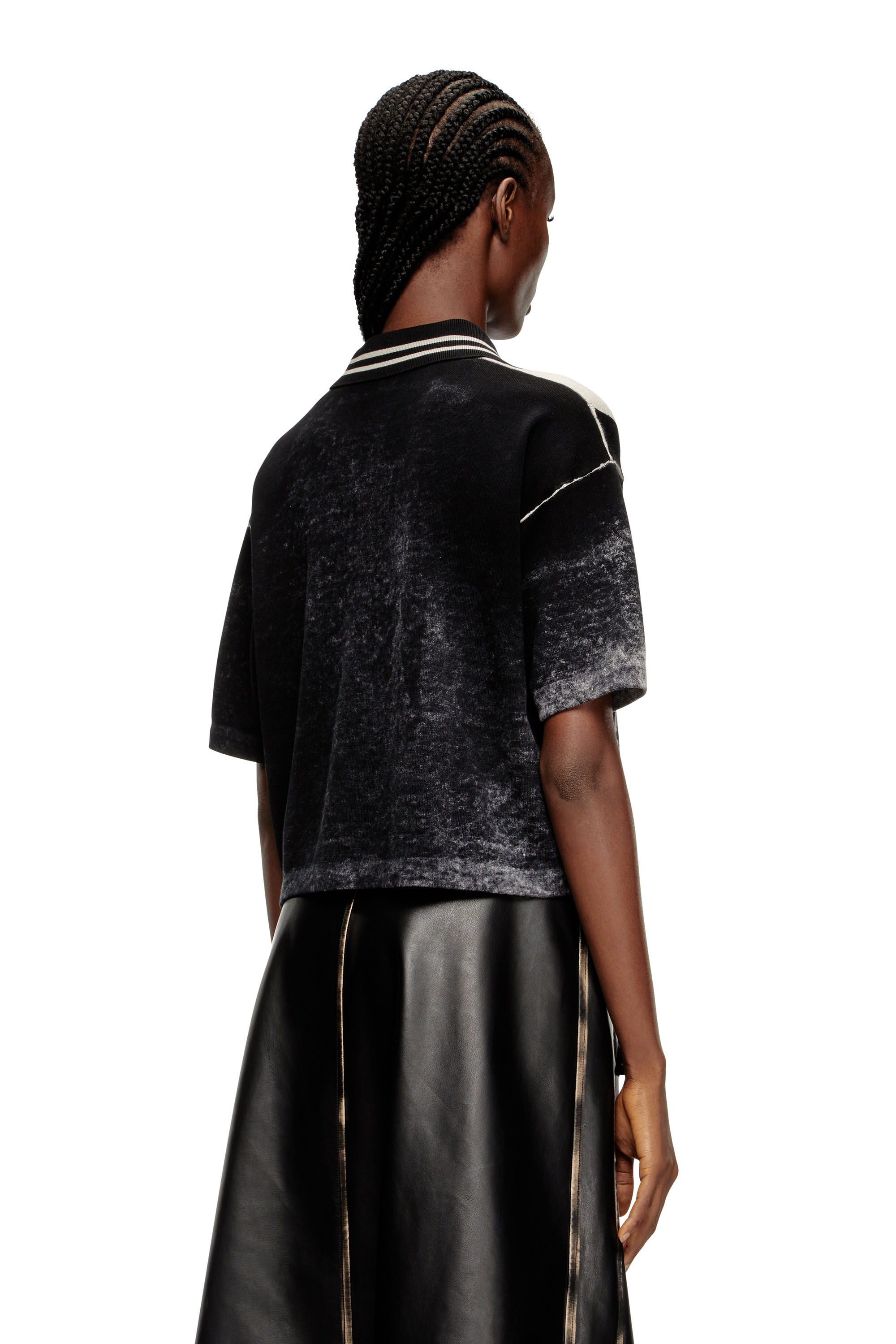 トップス SOLD OUT. Women's Striped polo jumper with 78 logo | Multicolor | Diesel