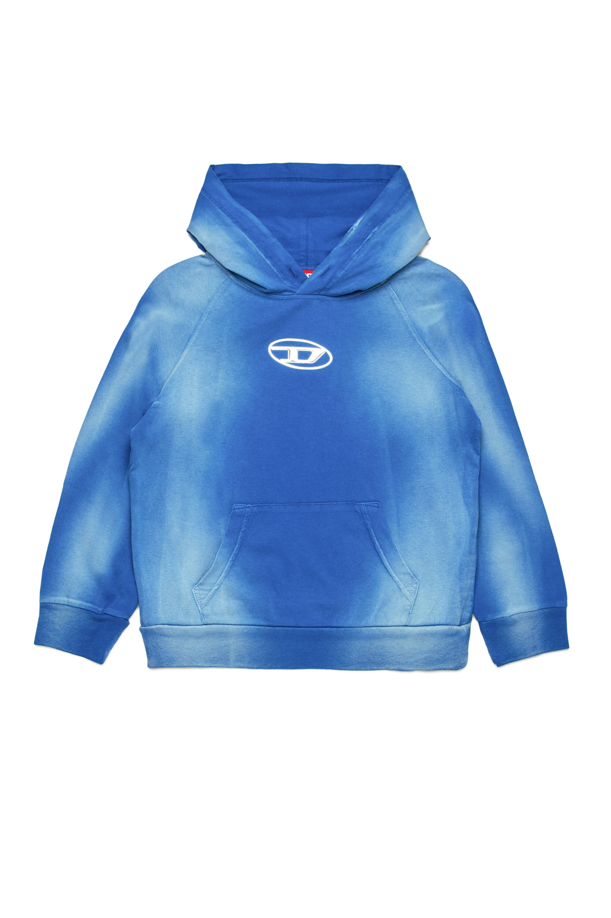 Diesel - SROXTHOOD, Male's Hoodie with solarised effect in Blue - 1