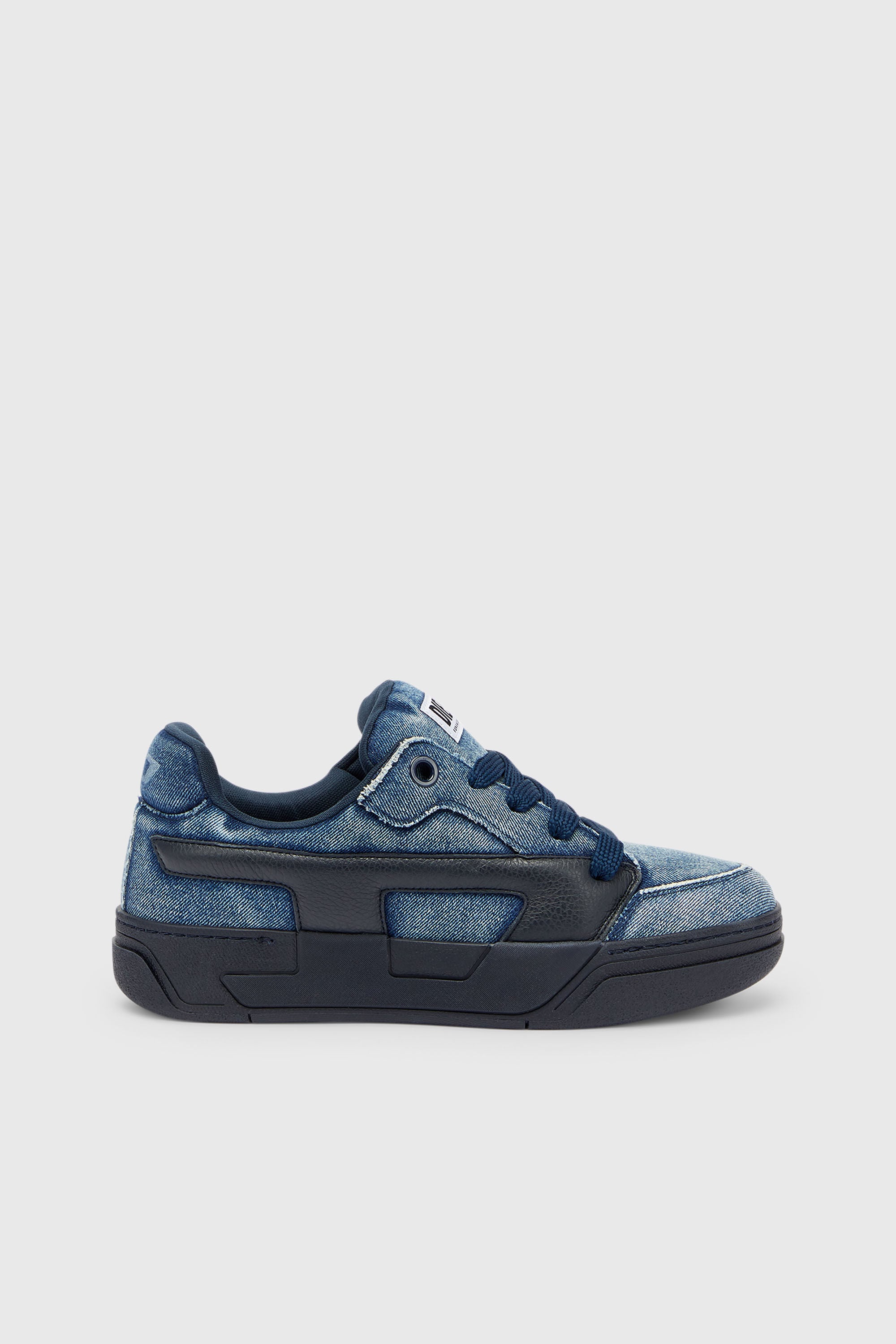 Men's S-D-Ollie - Sneakers in washed frayed denim | Blue | Diesel US