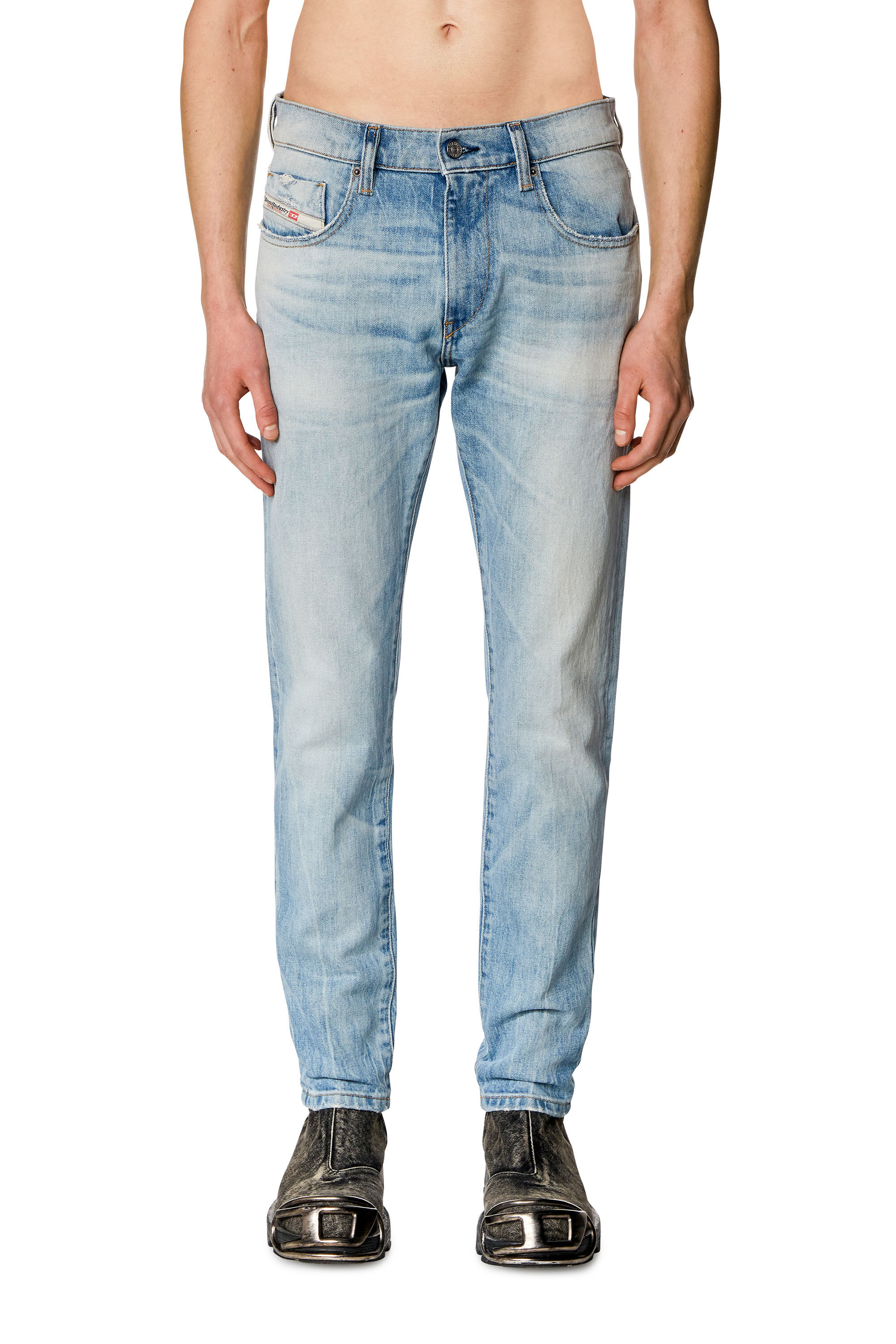 Diesel - Man's Slim Jeans 2019 D-Strukt 0DQAB, Light Blue - 3