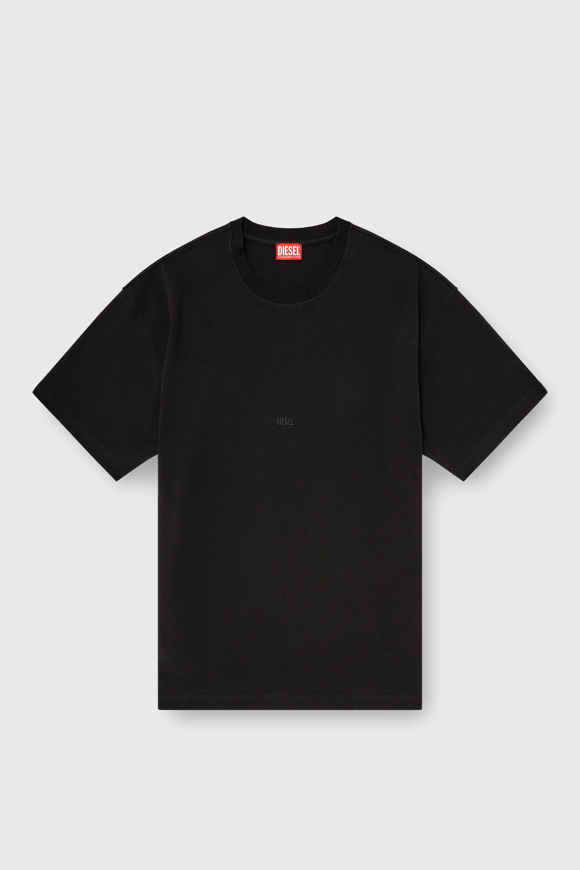 Diesel - T-BOXT-AA16, Man's Cotton-interlock T-shirt with logo embroidery in Black - 2