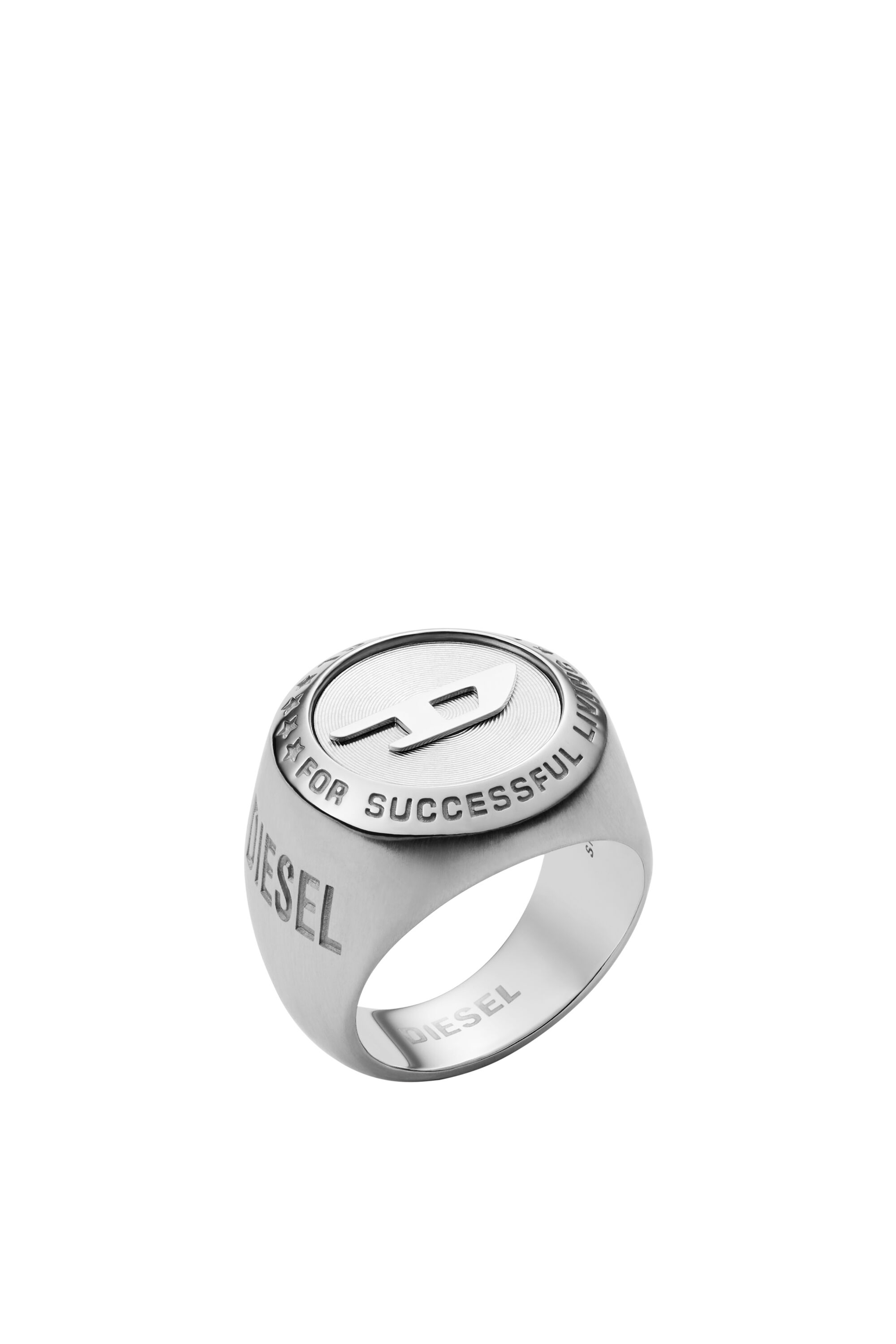 DX1337 Man: Stainless steel signet ring | Diesel