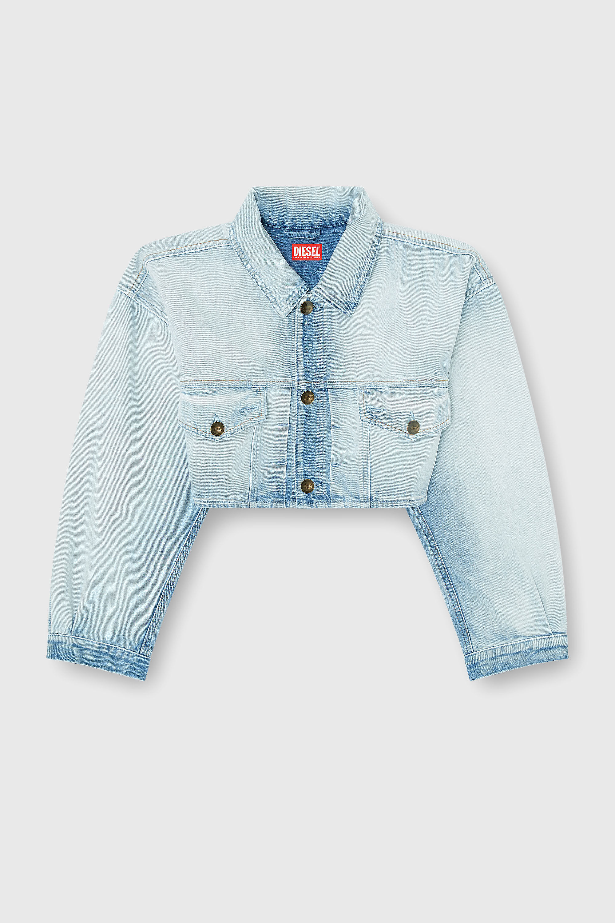 Diesel - DE-MALLEY-S, Chaqueta camionera corta y oversize Mujer in Azul marino - 2
