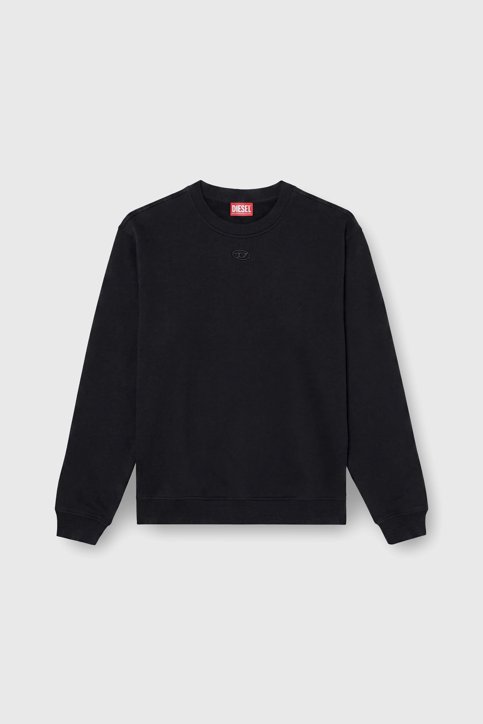 Diesel - F-NORMY-OD, Sudadera de algod&oacute;n con bordado Oval D Mujer in Negro - 2