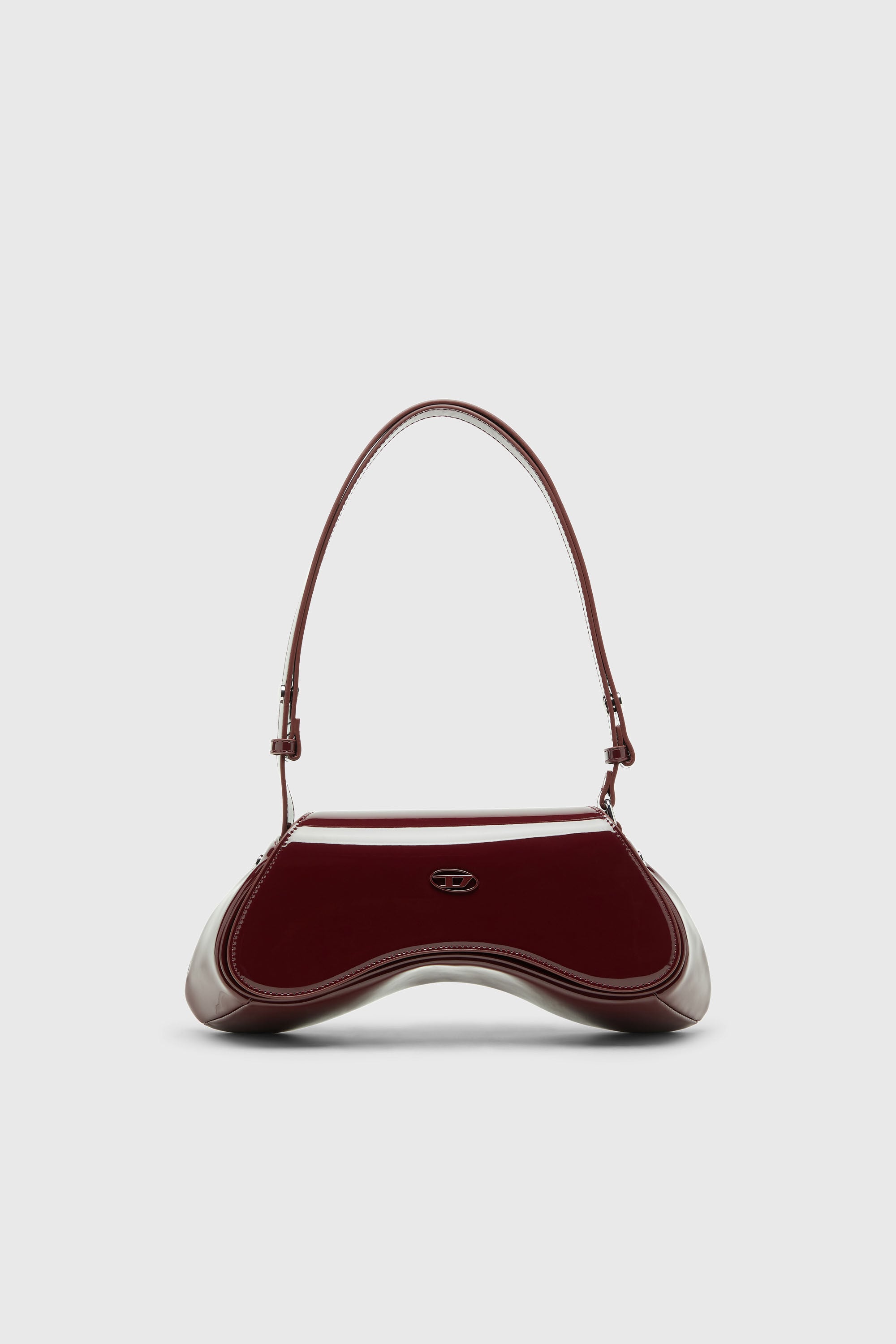 Diesel - PLAY CROSSBODY, Woman's Play-Glossy crossbody bag in Burgundy - 1