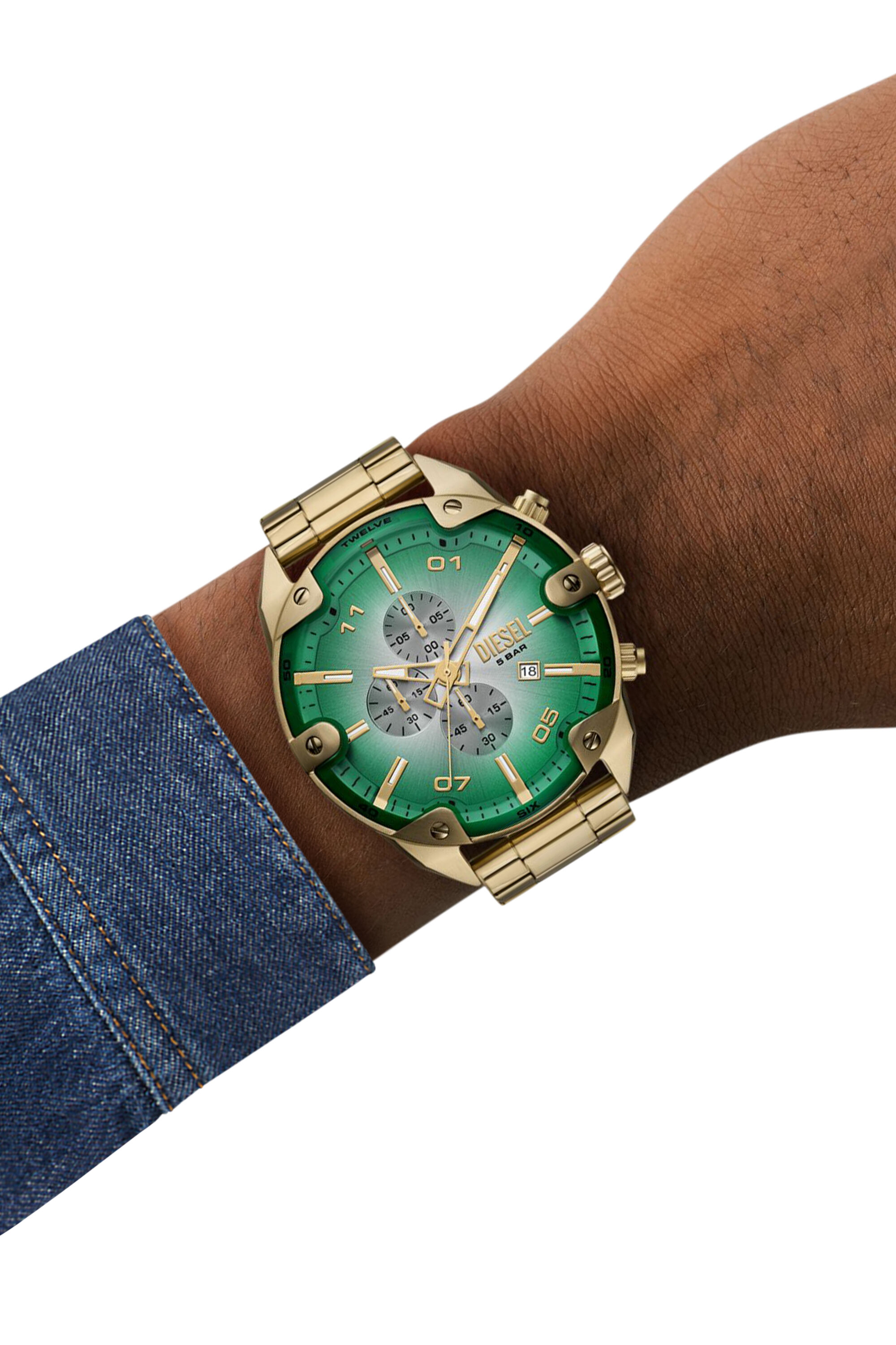 Diesel - DZ4685 WATCH, Male's Spiked Stainless Steel Watch in Gold - 4