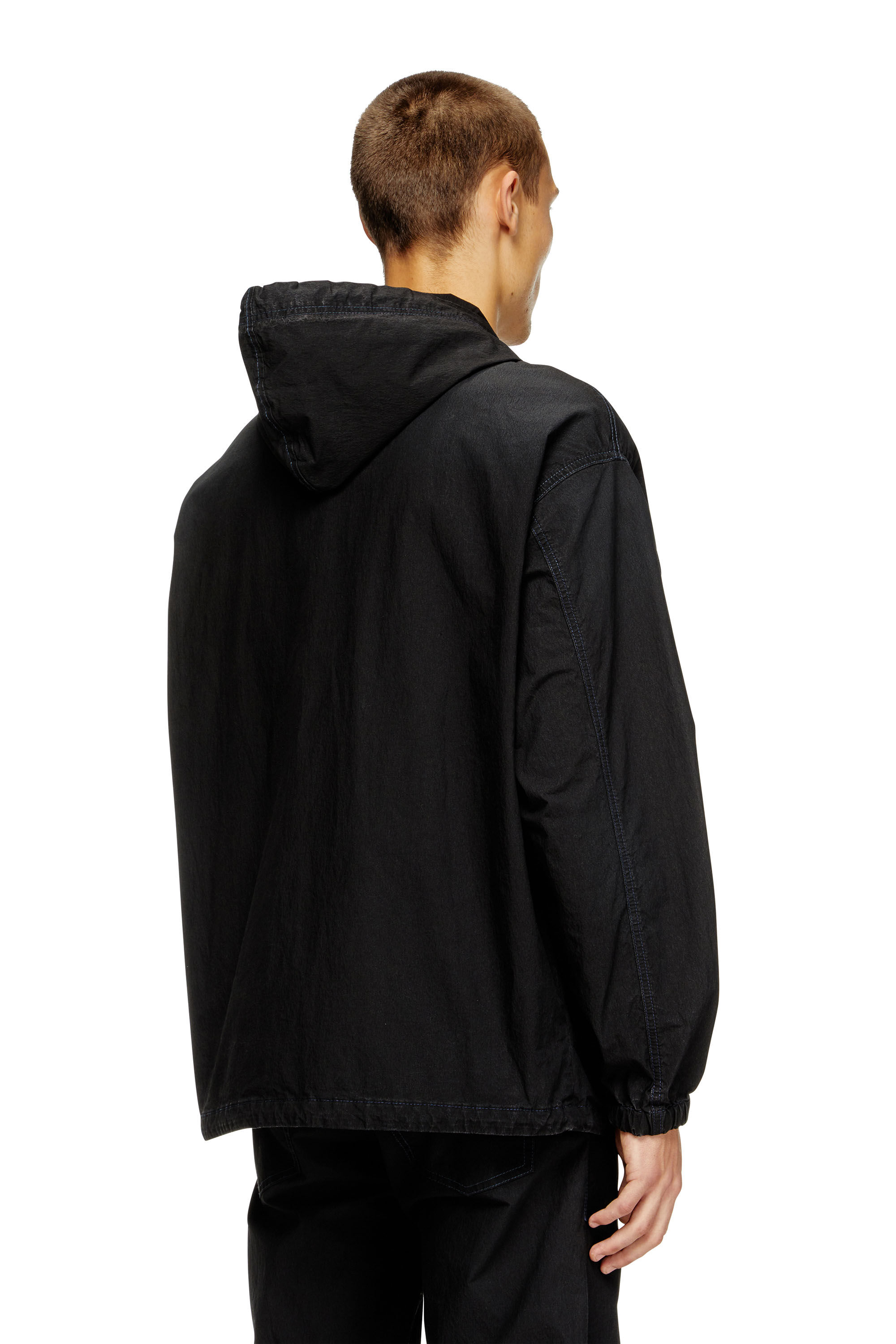 Diesel - D-WYNNY JOGG, Male's Hooded technical JoggJeans jacket in Black/Dark Grey - 5