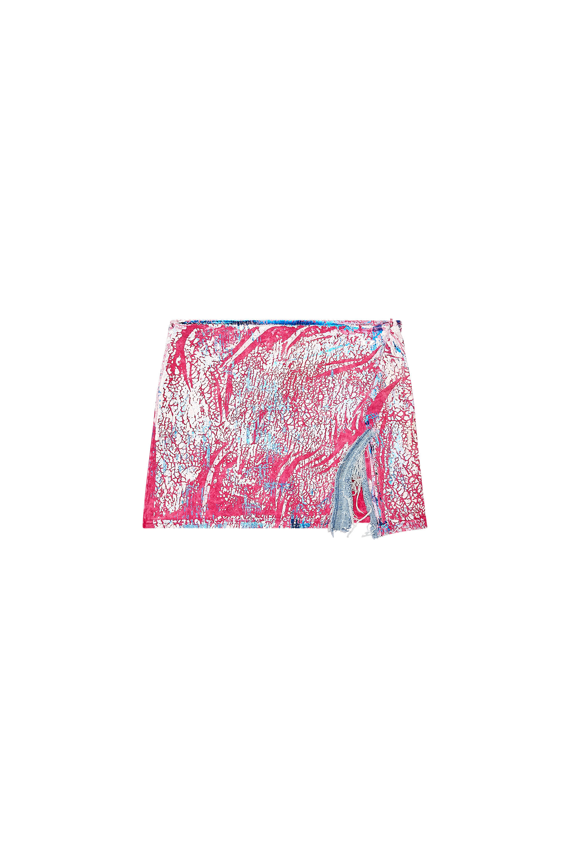 Diesel - O-HOPLA, Female's Mini skirt in screen-printed jersey in Pink - 2