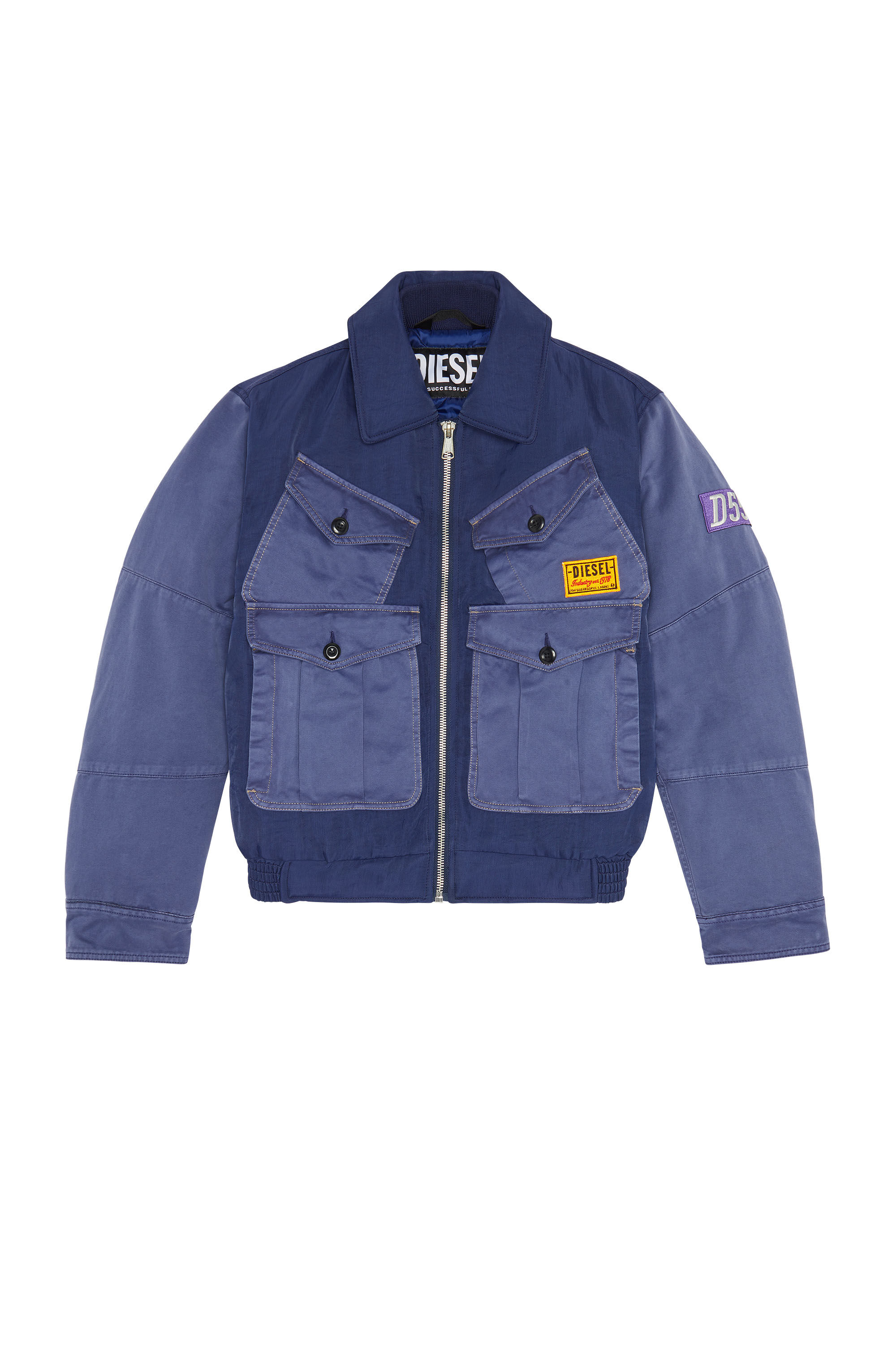 Diesel - W-MANFRED, Veste matelassée avec poches utilitaires Homme in Bleu - 2