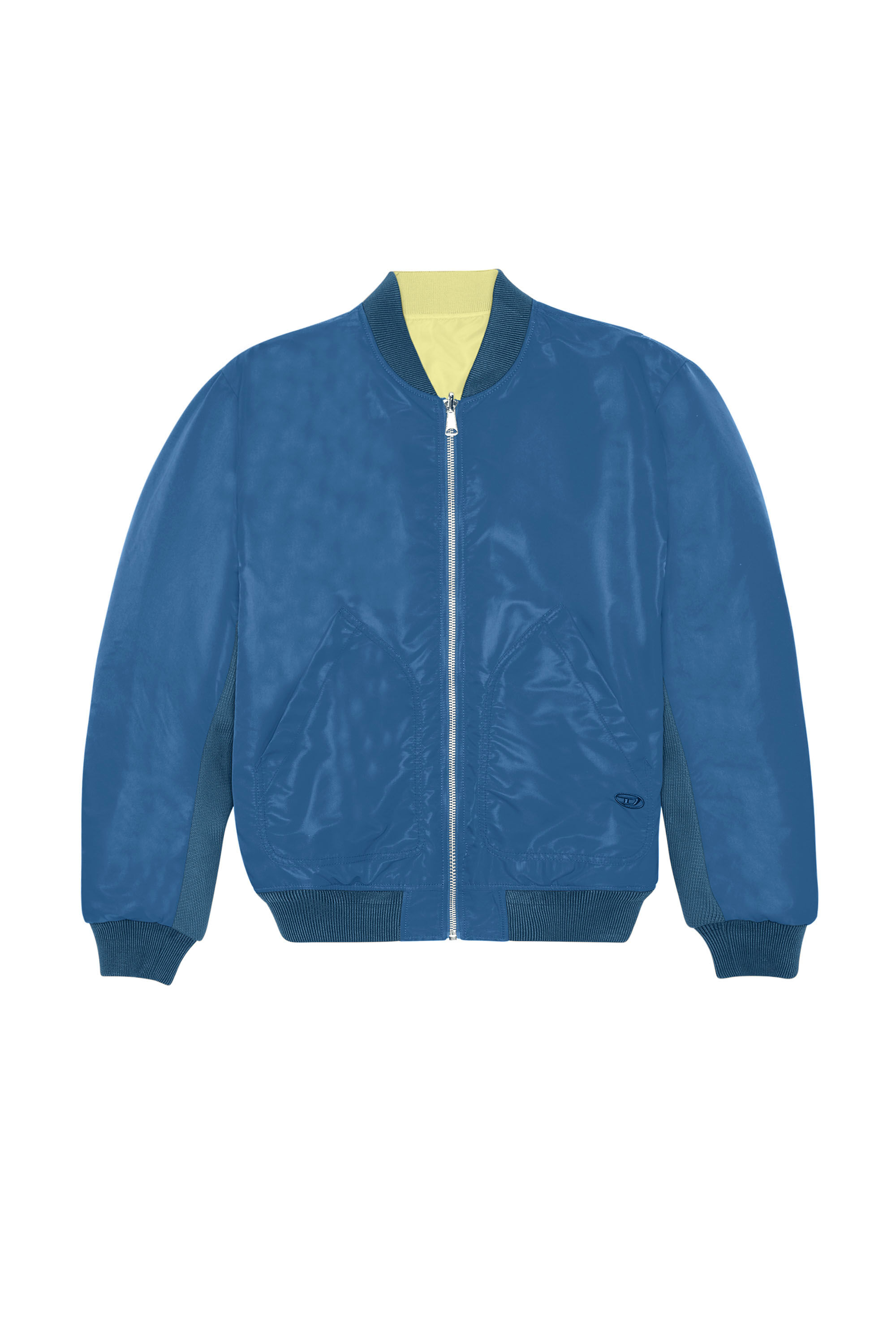 Diesel - J-MATT, Veste bomber réversible en nylon matelassé Homme in Bleu - 2