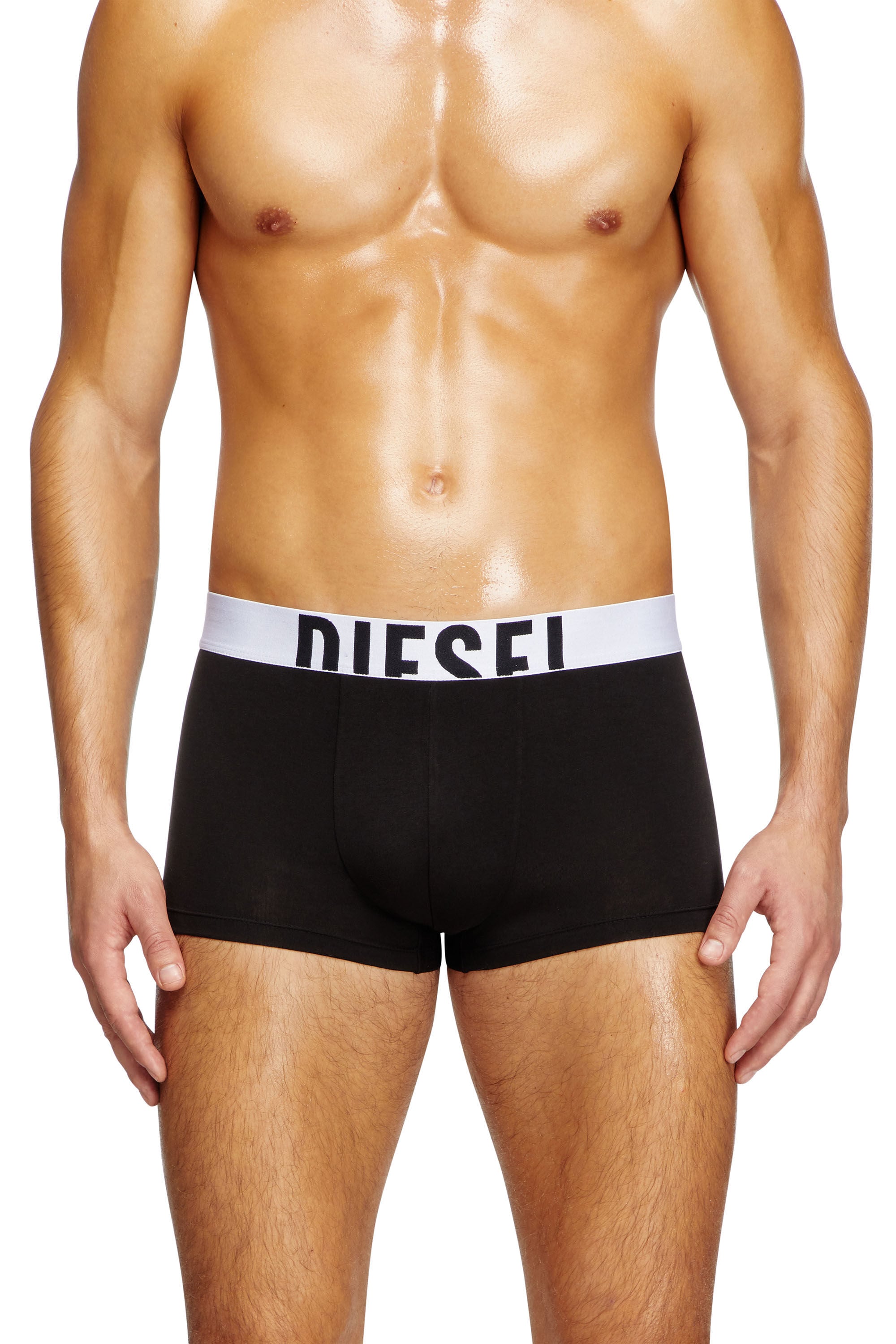 Men's Three-pack boxer briefs in stretch cotton | Black | Diesel US