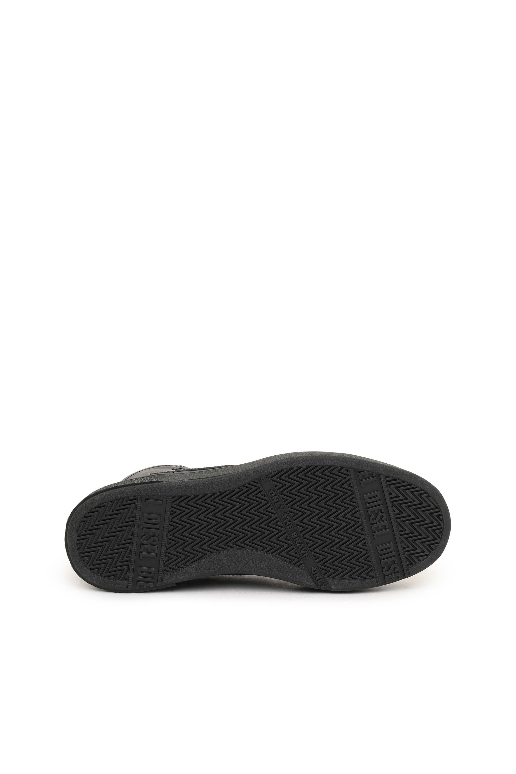 S-UKIYO MID Man: Leather high-top sneakers with D logo | Diesel