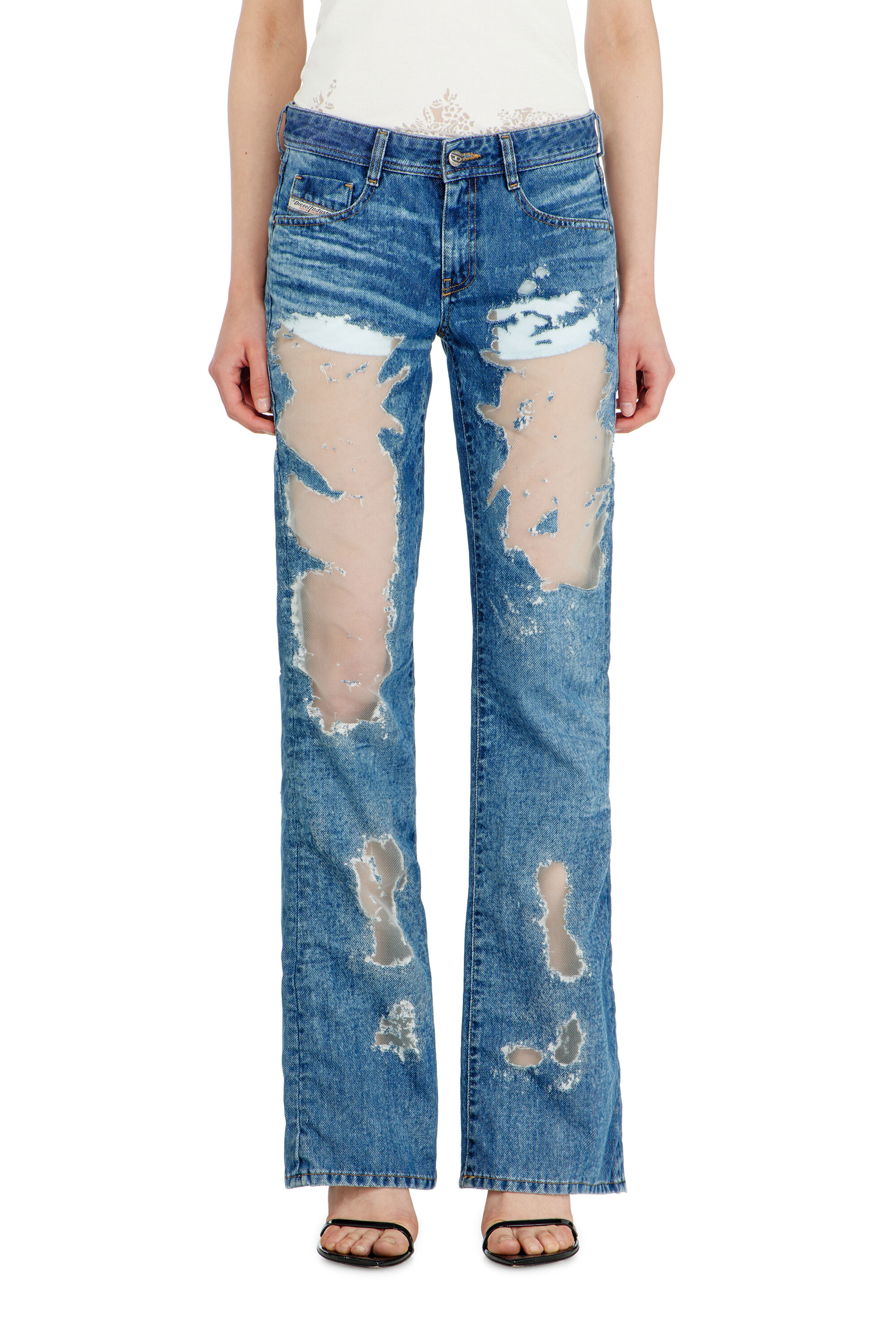 Diesel - Bootcut Jeans 1969 D-Ebbey 068ZH Mujer, Azul medio - 2
