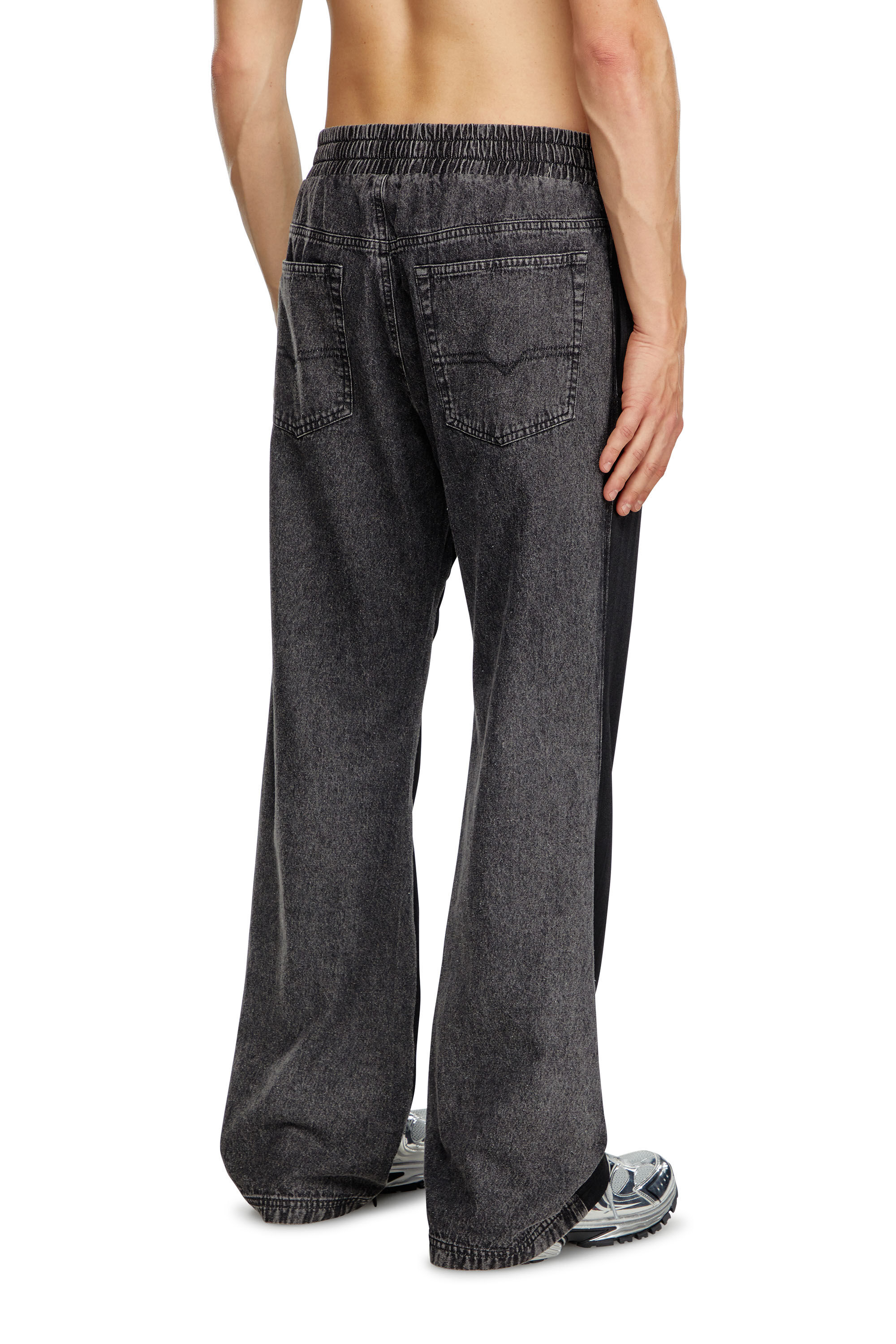 Diesel - P-ZAMP-VET, Pantalon de survêtement en triacétate et denim Homme in Noir - 5