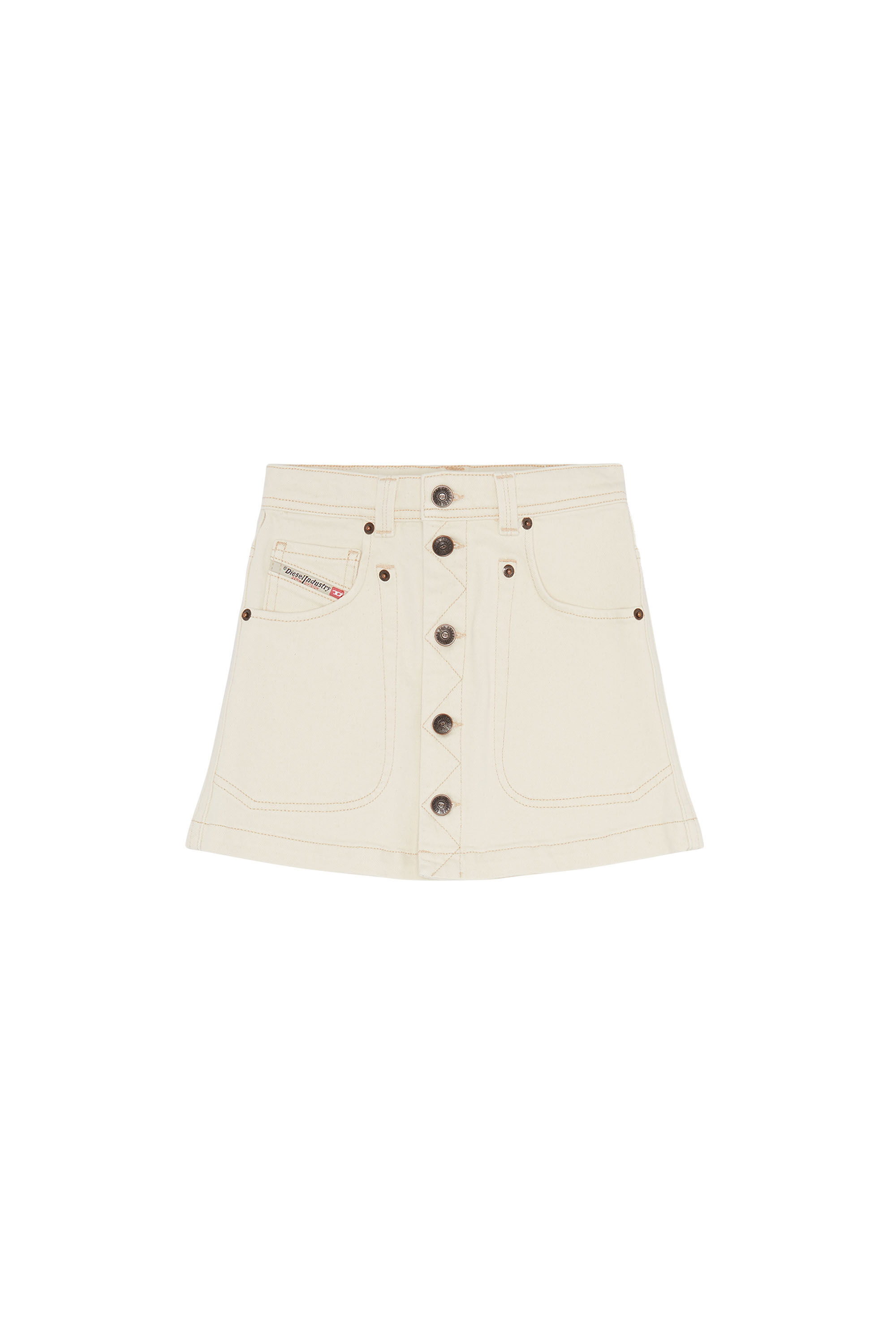 Diesel - GEALBUS, Mini-jupe en denim Femme in Blanc - 1