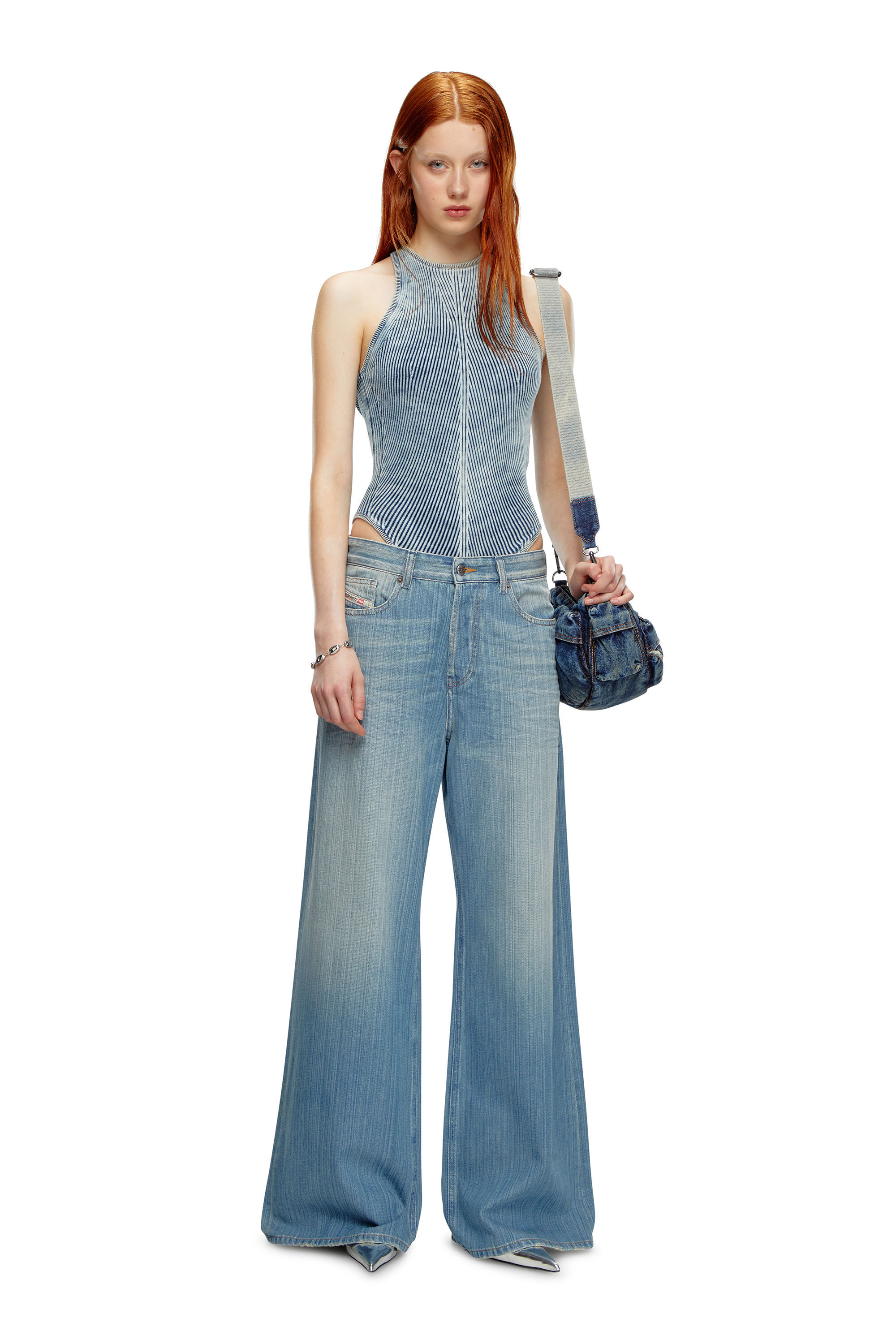 Diesel - Relaxed Jeans 1996 D-Sire 09J87 Femme, Bleu moyen - Image 1