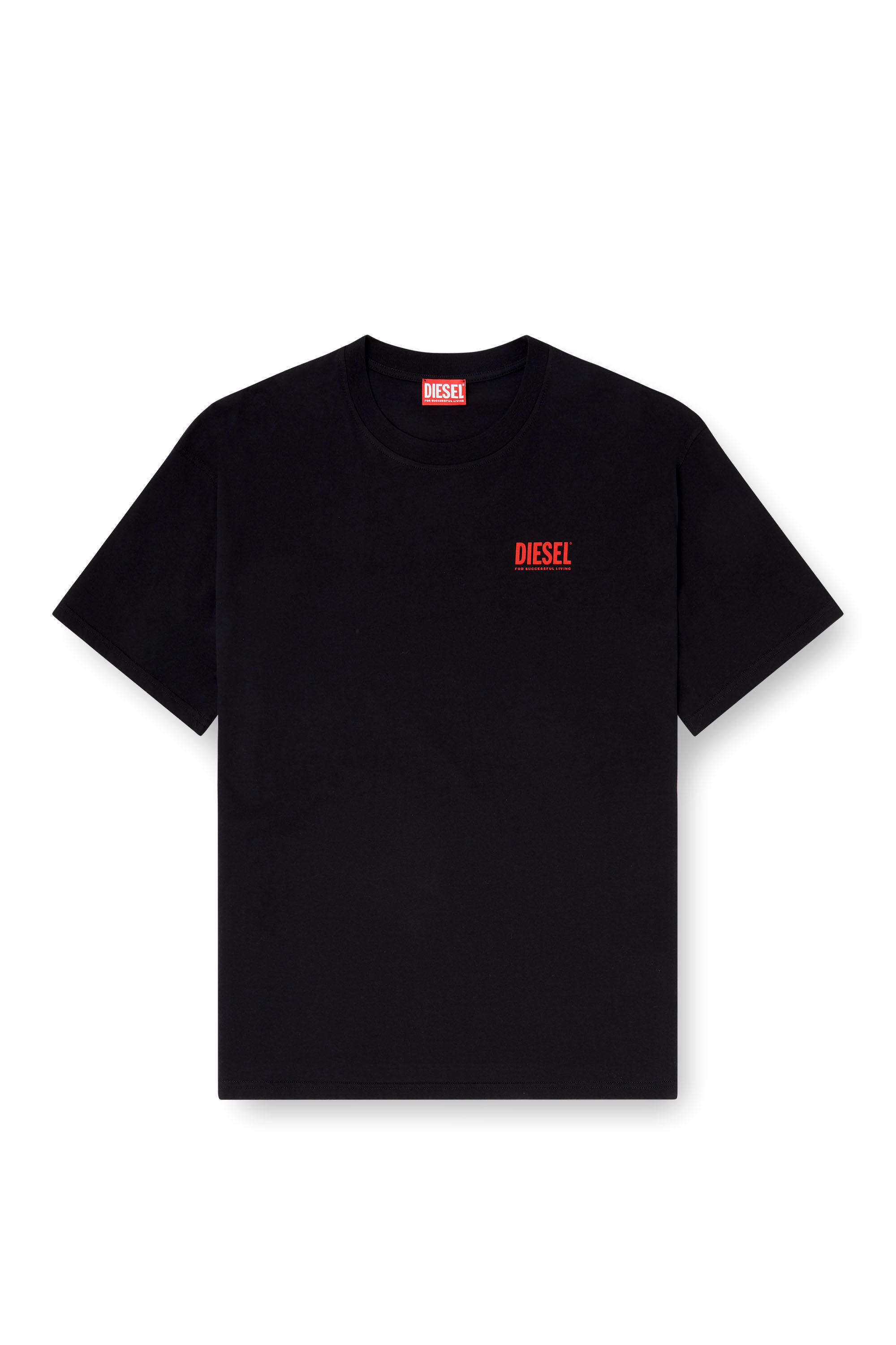 DIESEL Tシャツ Mens Logo T Shirt in Black Cotton | Diesel® US