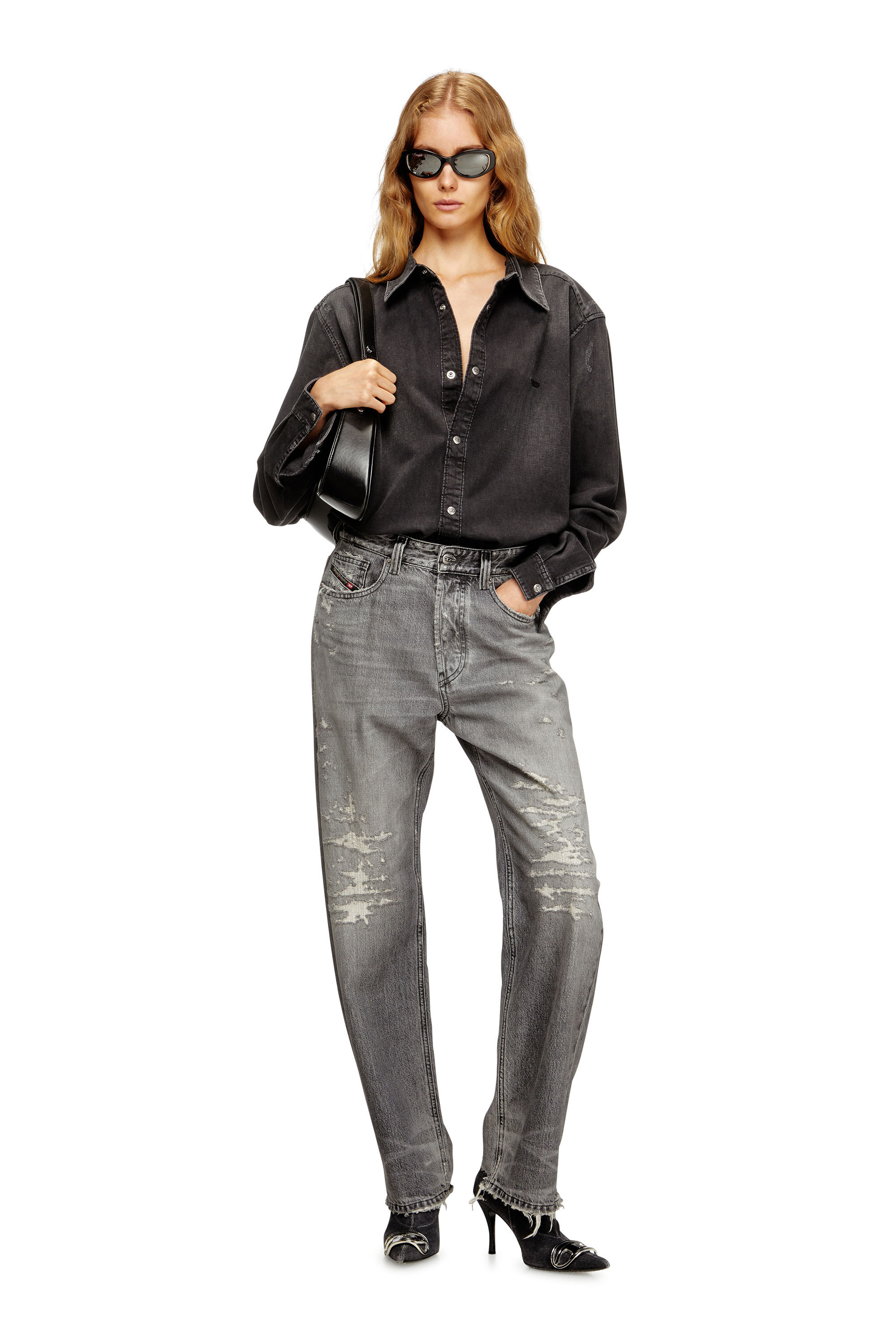 Women's Regular Jeans | Grey | Diesel 1988 D-Ark