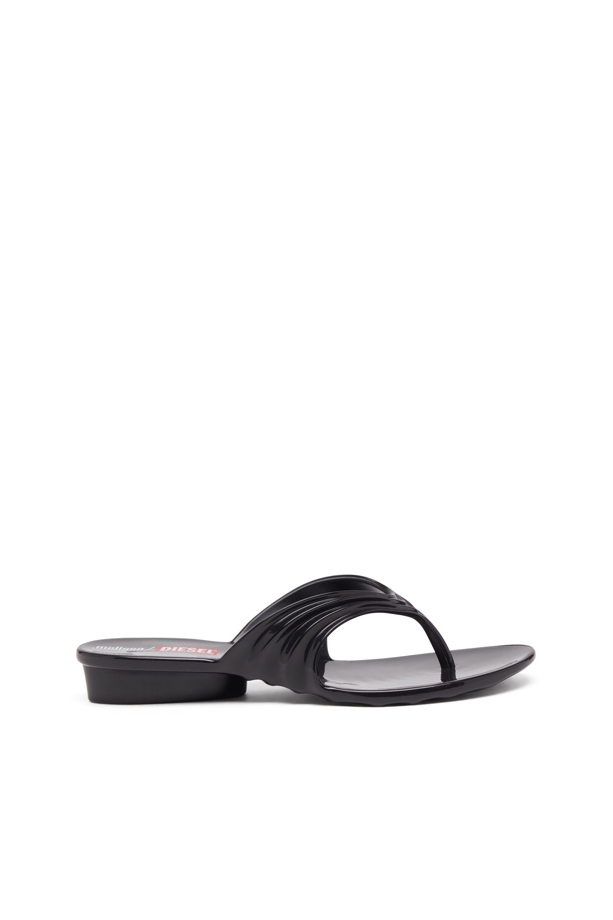 Diesel - MELISSA QUANTUM THONG, Female's Sculptural flip-flops in Melflex&reg; in Black - 1
