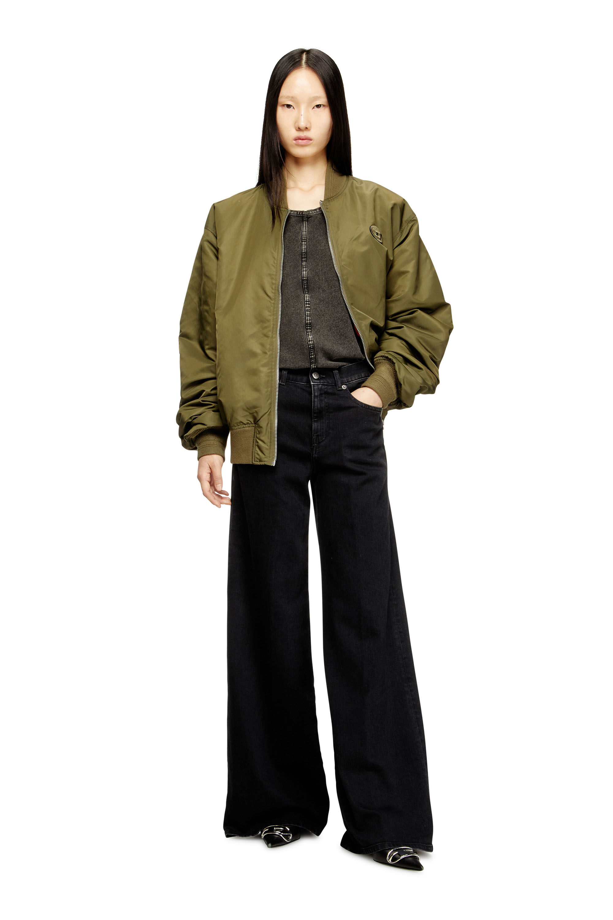 Women's Flare Jeans | Black/Dark grey | Diesel 1978 D-Akemi