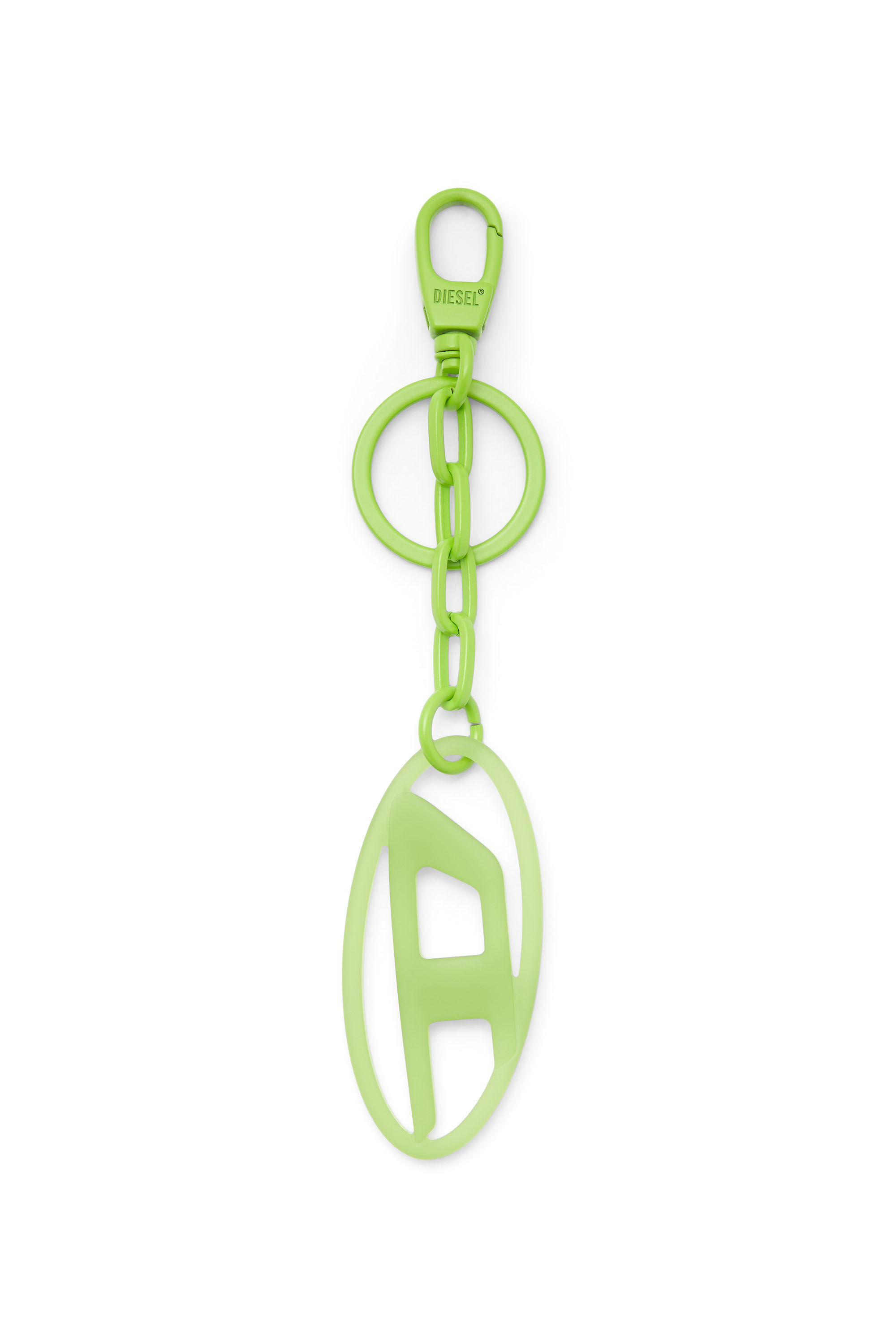 Diesel - OVAL D CHARM, Porte-clés/sautoir D ovale en métal et résine Mixte in Vert - 1