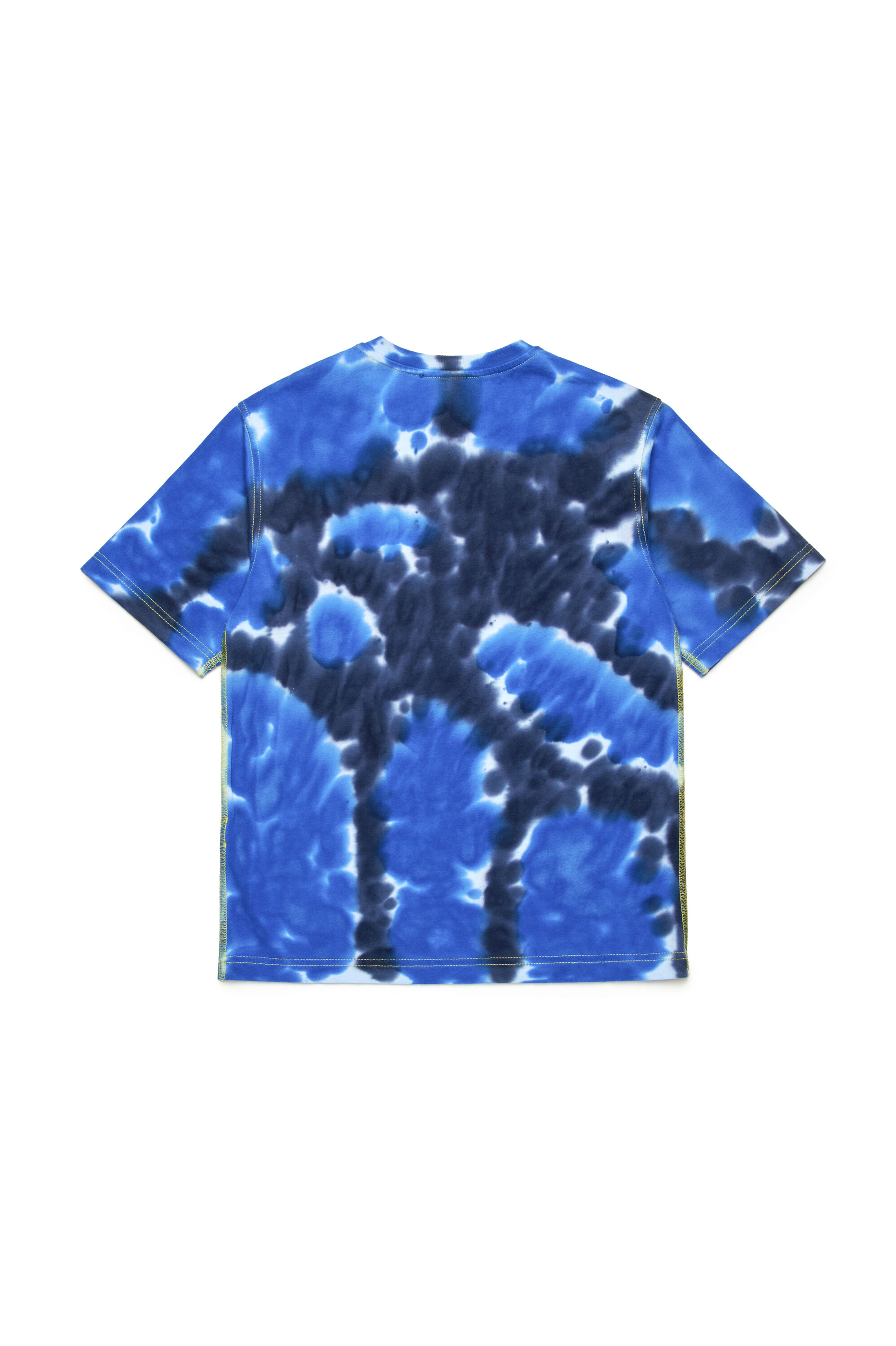 Diesel - TBOXTN15 OVER, Male's T-shirt with batik print in Blue - 2