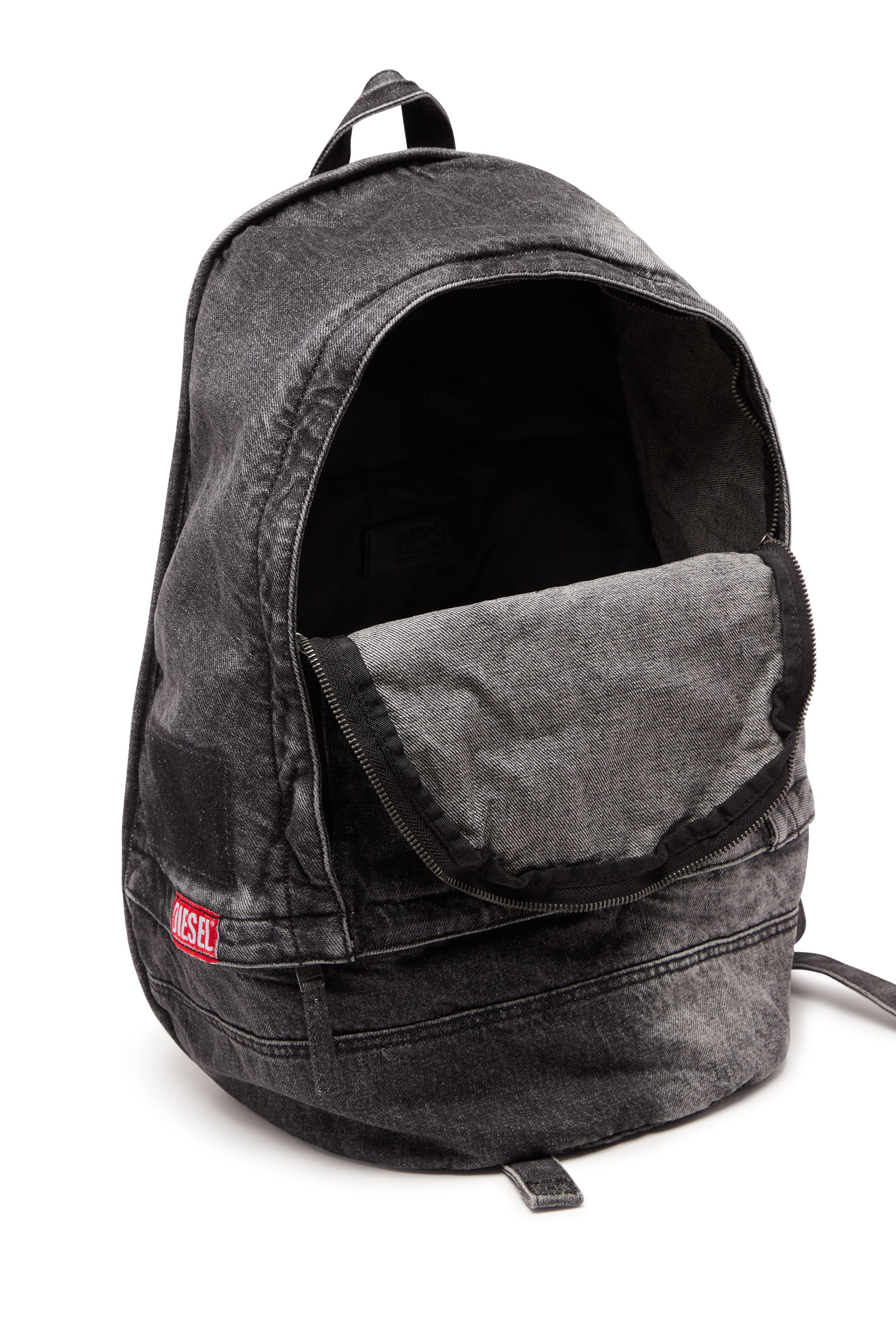 Diesel - RAVE BACKPACK X, Male's Rave Backpack X - Backpack in faded denim in Black - 2