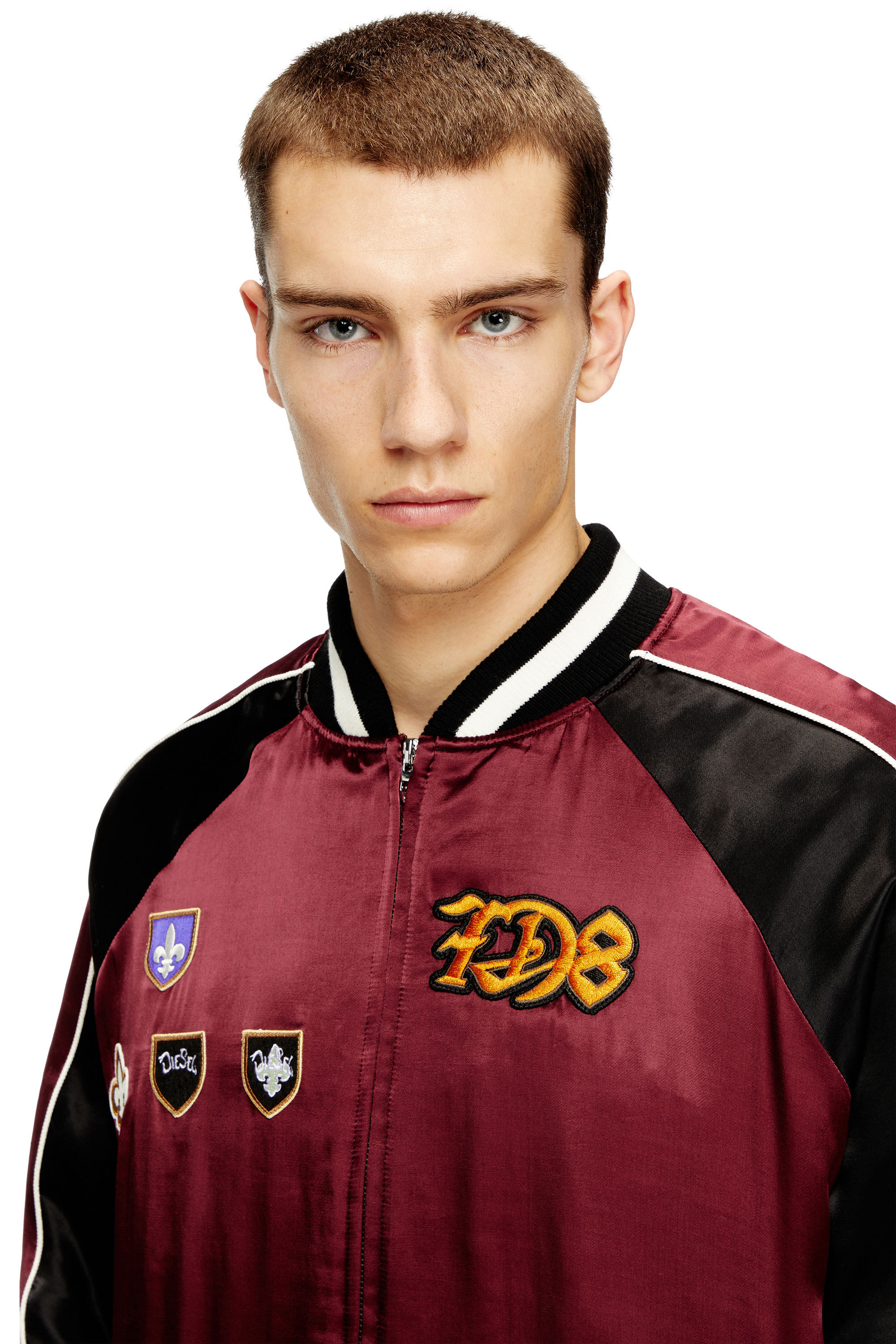 Men's Satin souvenir jacket | Multicolor | Diesel US